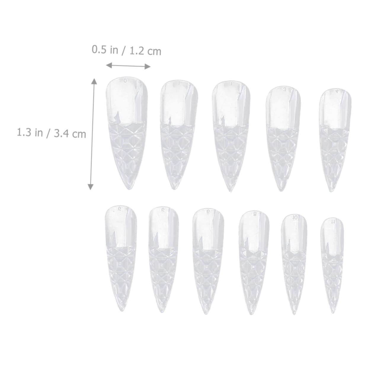Beavorty 500pcs False Toenails Kit - Detachable Fake Nails for Bitten Nails, DIY Nail Art Tips & Patches | Perfect for Home Manicure, Salon Nail Extensions & Toe Nail Repair