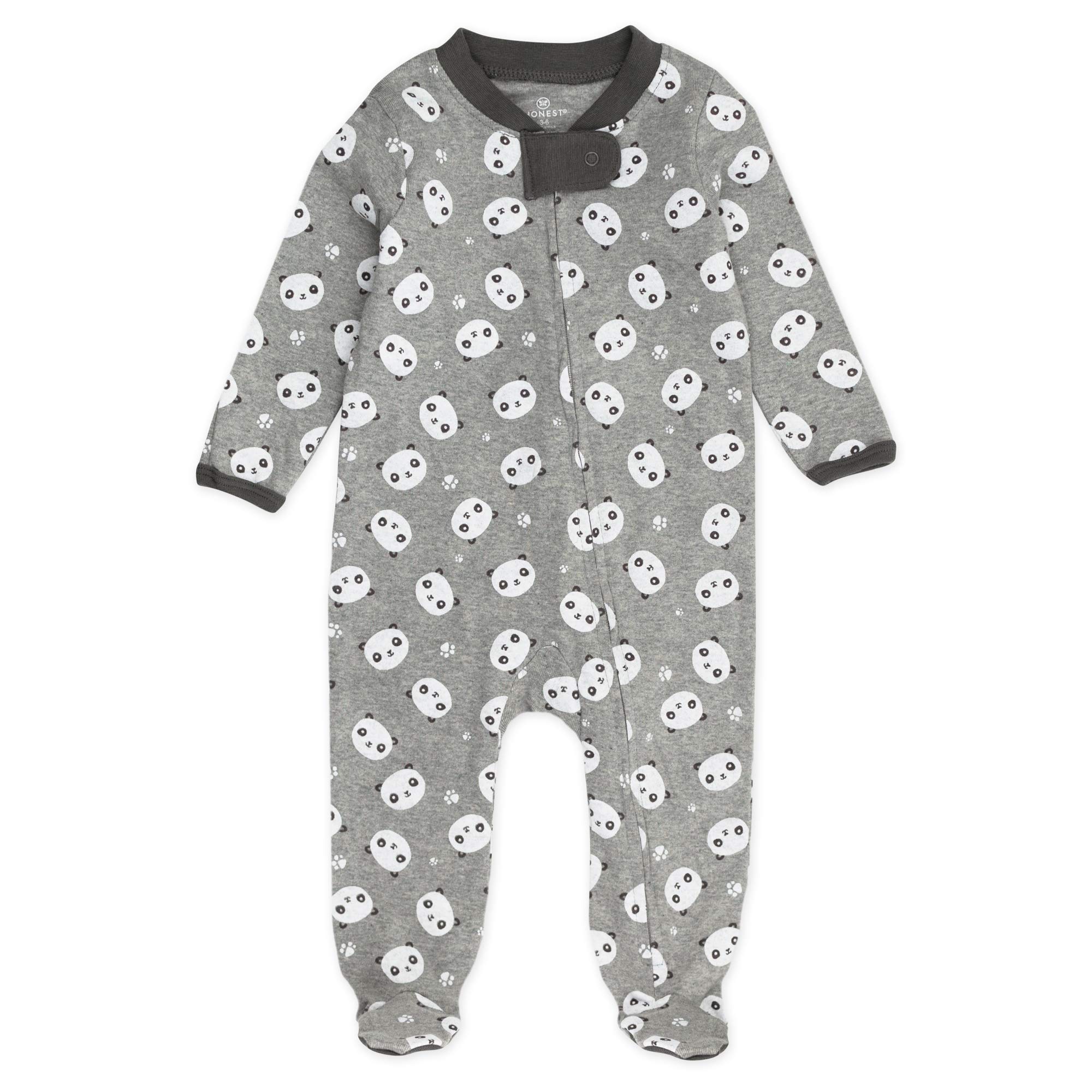 HonestBaby Organic Cotton Footed Sleep & Play Pajamas for Babies - Soft & Comfortable Baby Sleepwear for Newborns & Infants - Perfect for Nursery, Bedtime & Playtime