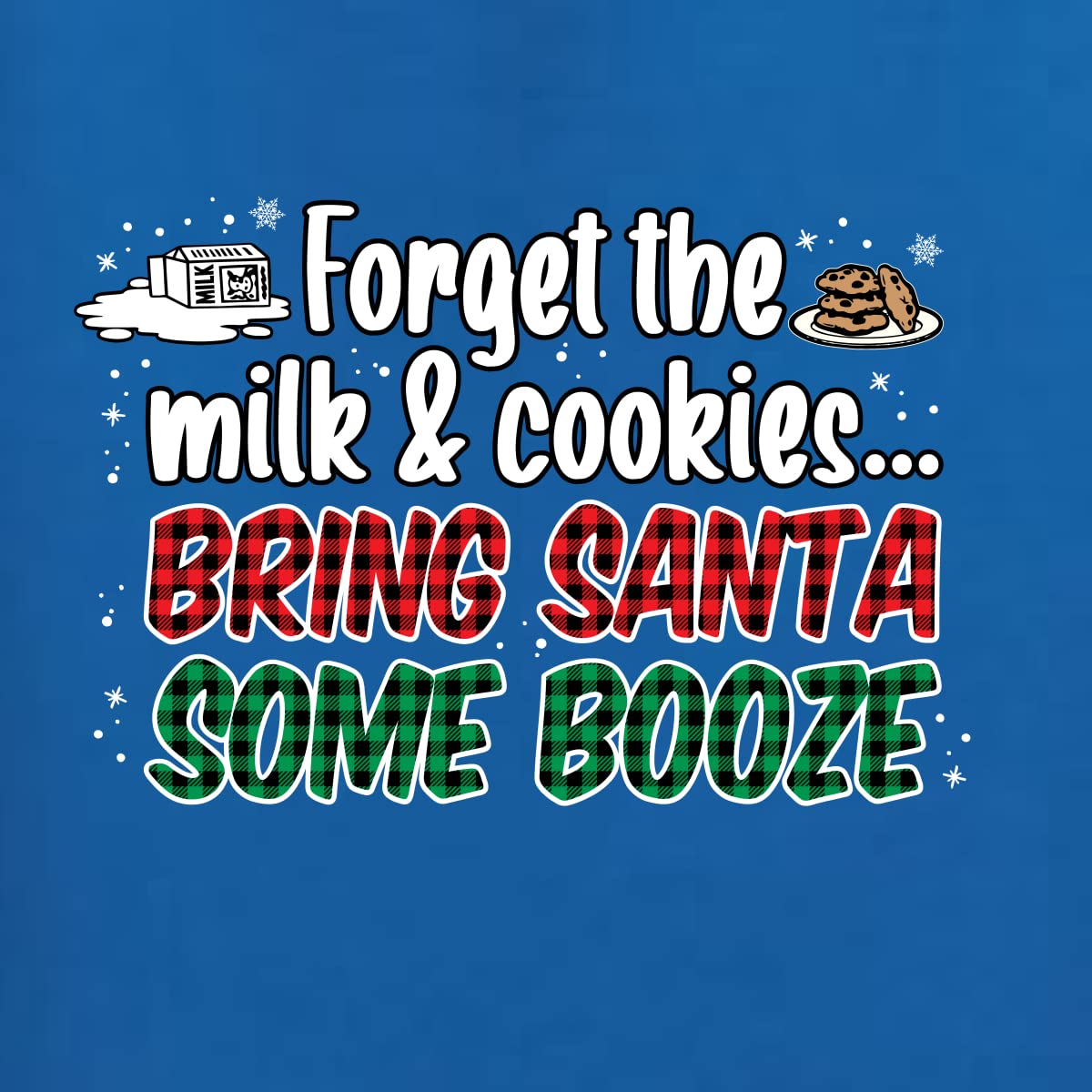 Wild Bobby Santa Booze Christmas Graphic Tank Top for Men - Funny Holiday Party Outfit & Ugly Sweater Alternative