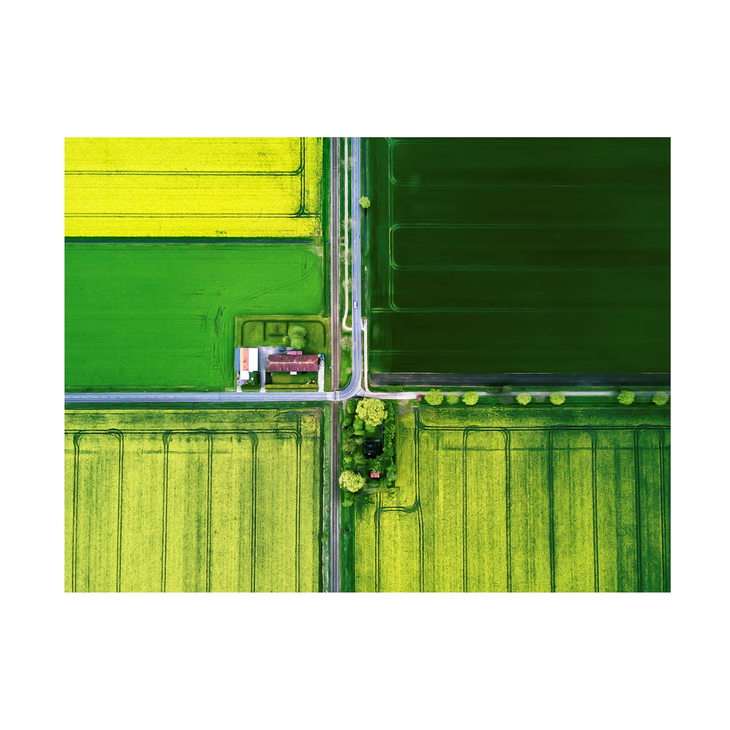 Zhou Chengzhou 'Eye Of The Sky' Canvas Wall Art - Modern Abstract Landscape Painting for Living Room, Bedroom & Office Decor
