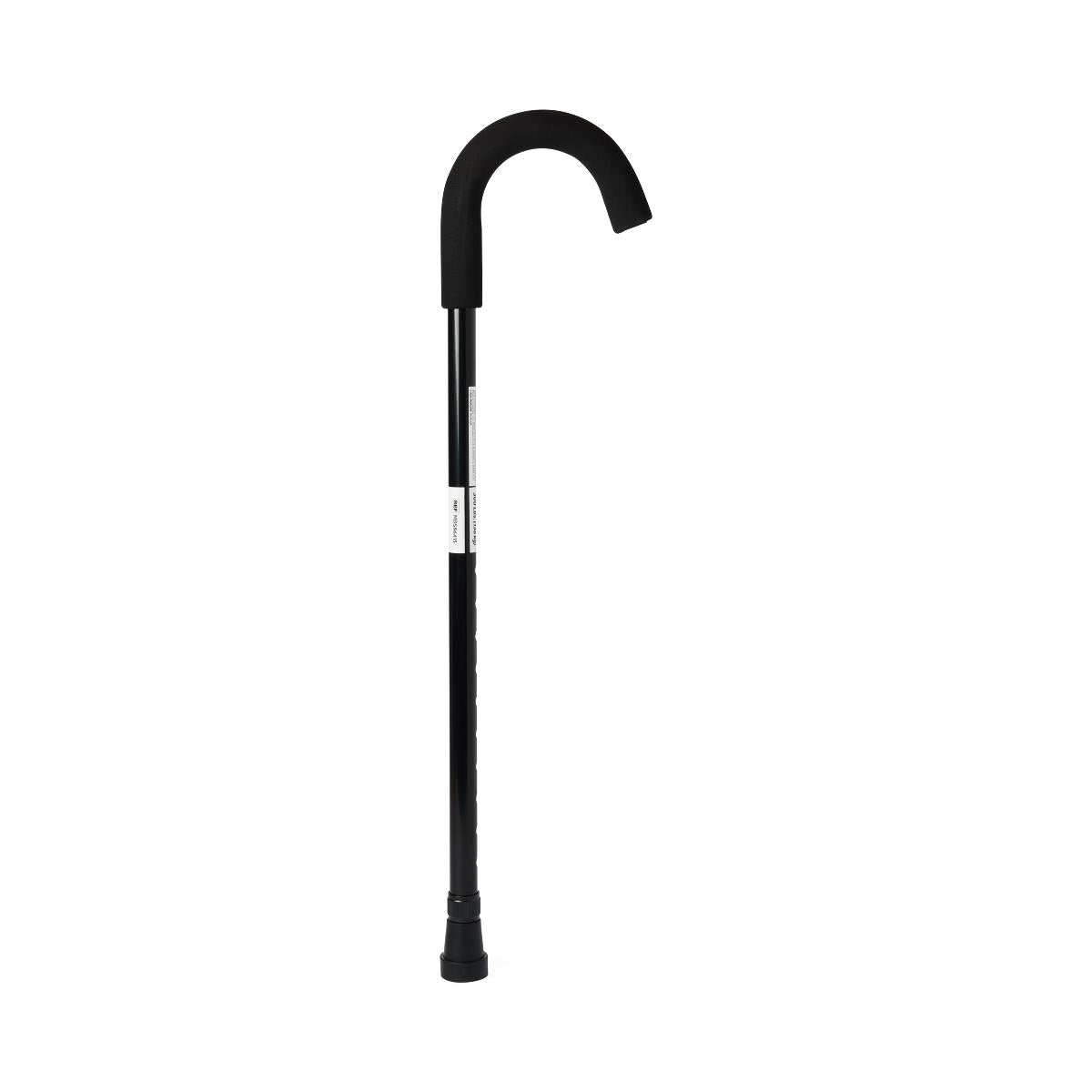 Lightweight Adjustable Aluminum Walking Cane for Seniors & Adults - Black Ergonomic Handle - Foldable Mobility Aid for Indoor/Outdoor Use, Travel & Daily Support