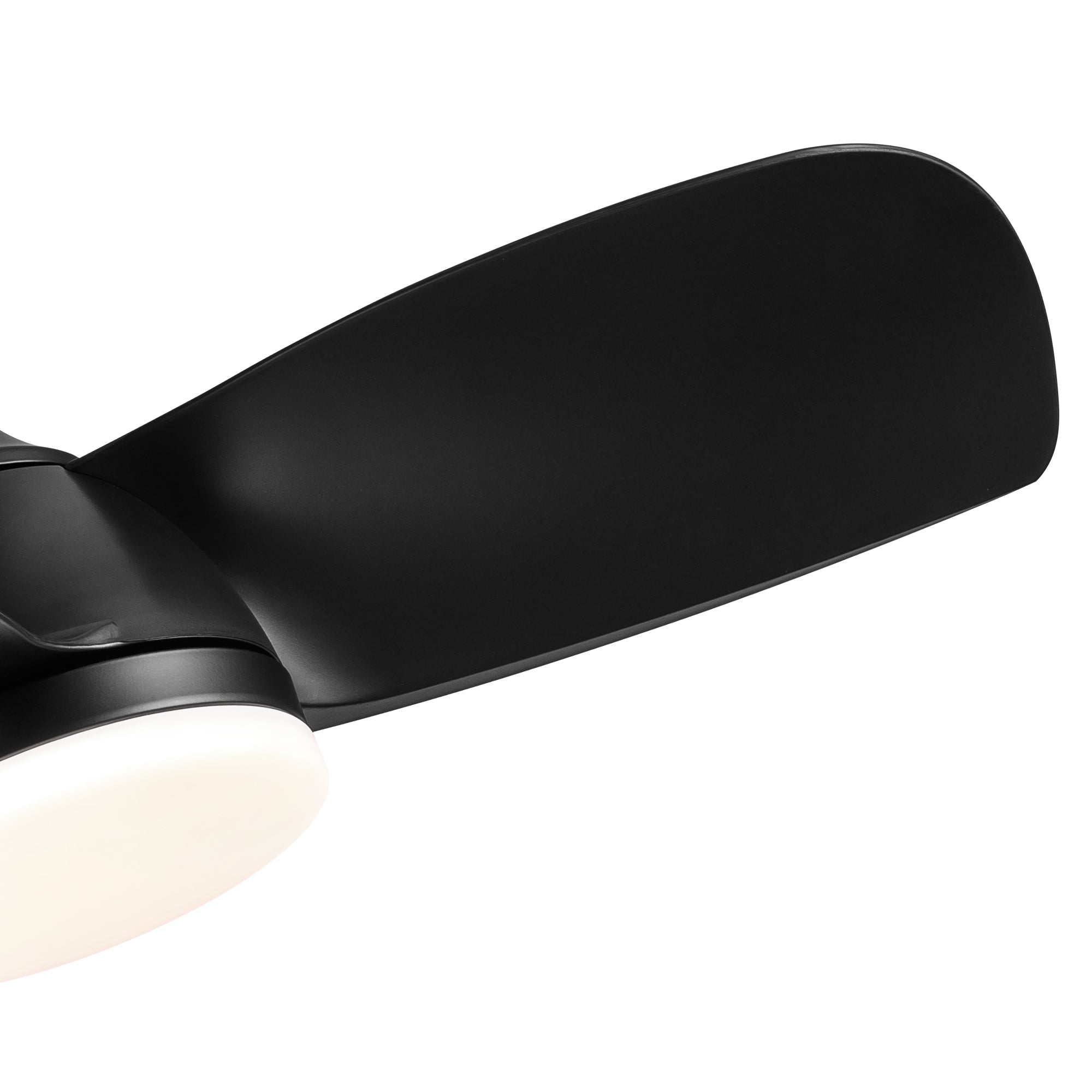 28 Inch Integrated LED Ceiling Fan with Black ABS Blades - Energy Efficient Smart Home Lighting for Bedroom, Living Room & Office