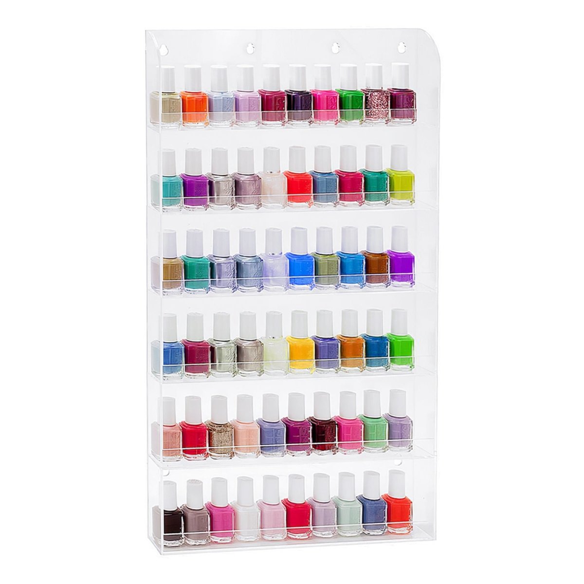 Clear Acrylic Makeup Organizer Display Rack - 5 Tier Cosmetic Storage Shelf for Vanity, Bathroom & Salon Organization
