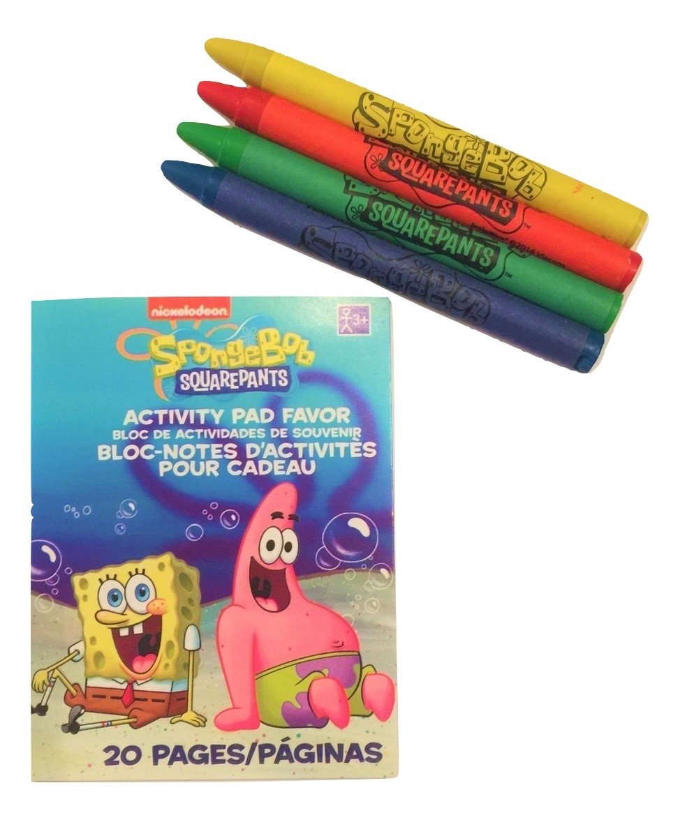 SpongeBob SquarePants Mini Coloring Book Set with 4 Crayons - 2.5