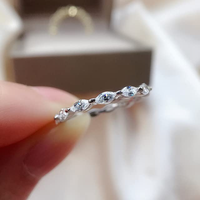 Luxury 925 Sterling Silver Women's Crystal Zircon Engagement Ring - Minimalist Wedding Band for Women, Perfect for Proposals, Anniversaries & Everyday Elegance