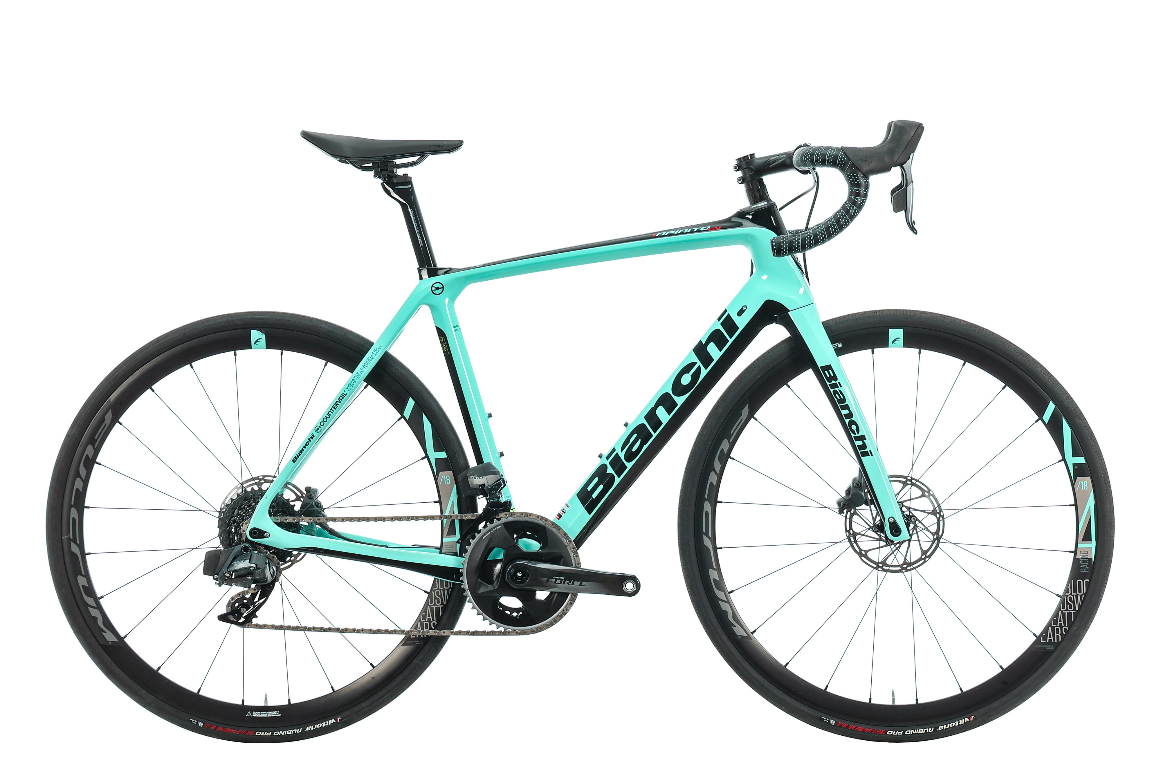 Bianchi Infinito CV Disc Force eTap AXS Road Bike 2020 - 55cm Carbon Frame, Wireless Shifting for High-Speed Performance | Perfect for Road Racing, Endurance Cycling & Long-Distance Training