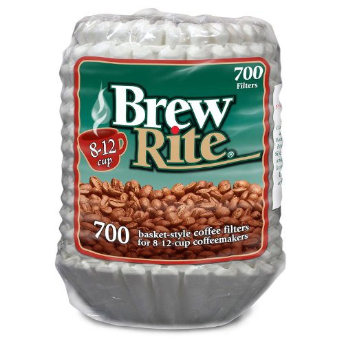 BREWRITE Coffee Filters 700 Count - Fits 8-12 Cup Coffee Makers - Premium White Paper Filters for Drip Coffee Makers - Perfect for Home, Office & Restaurant Use