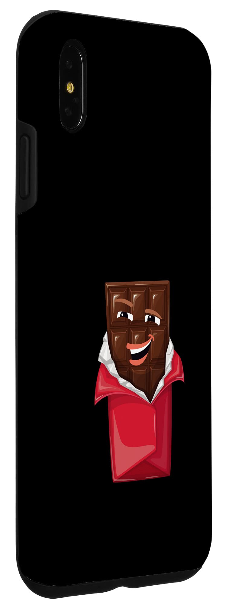 Funny iPhone XS Max Chocolate Bar Case with Smiling Face - Cute Chocolate-Themed Phone Cover for Women & Men - Perfect Gift for Chocolate Lovers, Birthday, Christmas