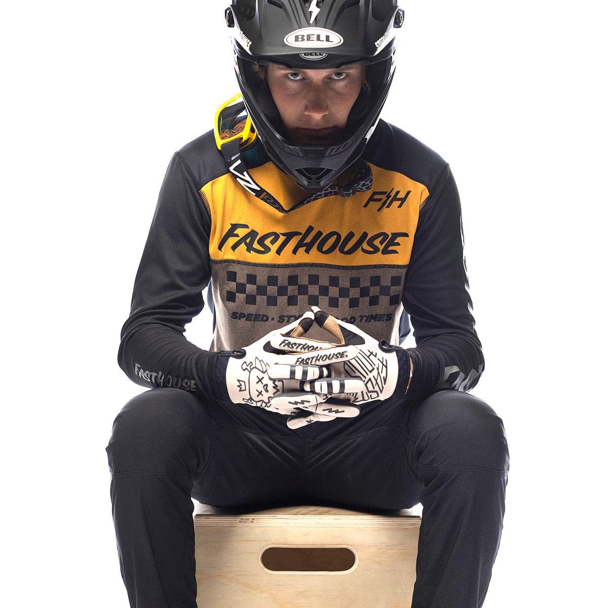 FASTHOUSE Men's Alloy Mesa Long Sleeve Cycling Jersey - Breathable Moisture Wicking Bike Shirt for Road & Mountain Biking - Perfect for Training, Racing & Outdoor Sports