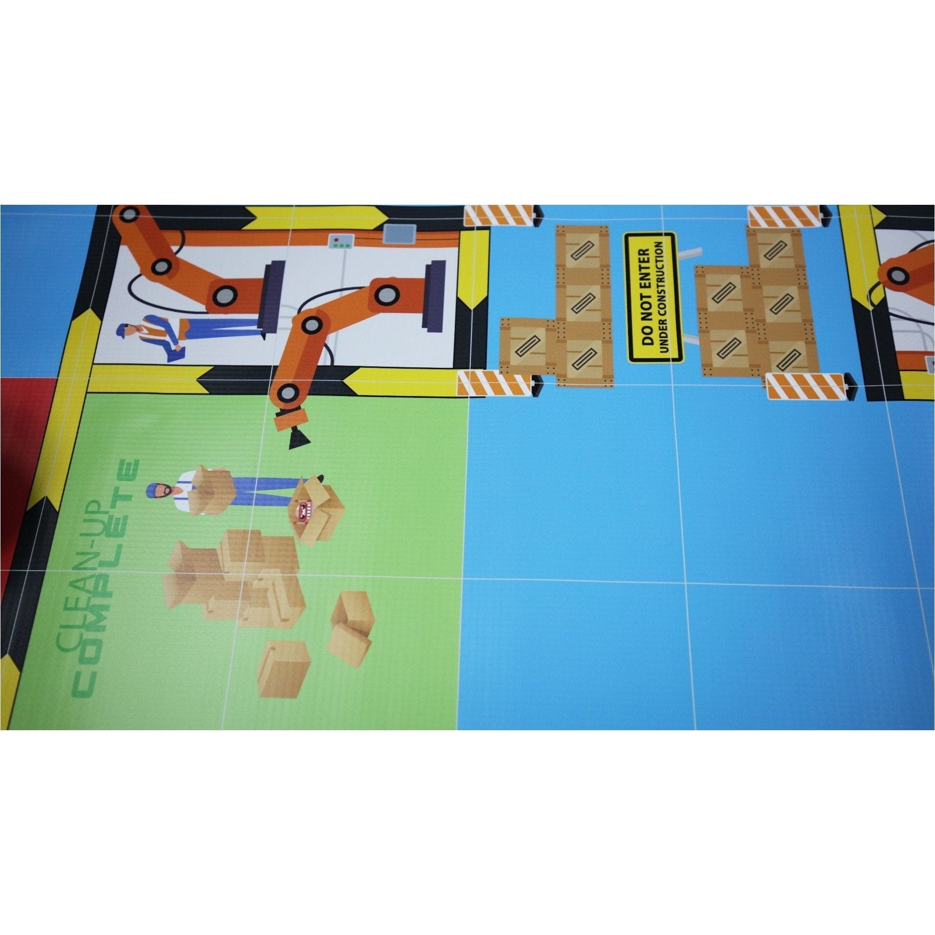 Geyer BrainStorm STEM Education Robotics Activity Mat: Robot Factory, 80 x 44.75 - Perfect for STEM Learning, Robotics Projects & Classroom Activities