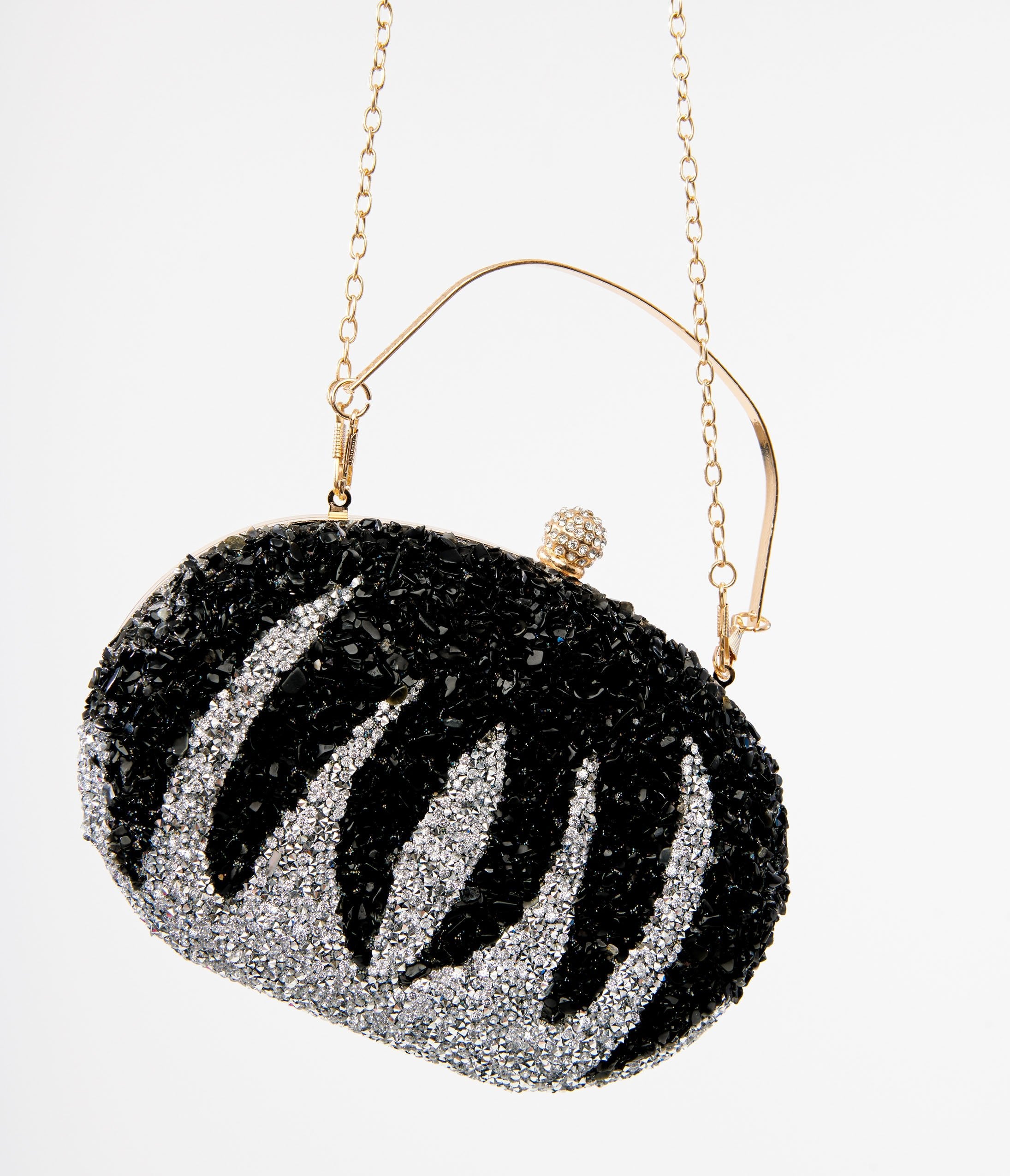 Vintage 1920s Black Beaded Rhinestone Clutch Purse - Elegant Silver Beaded Evening Bag for Halloween, Gatsby Party & Roaring 20s Costume Accessory