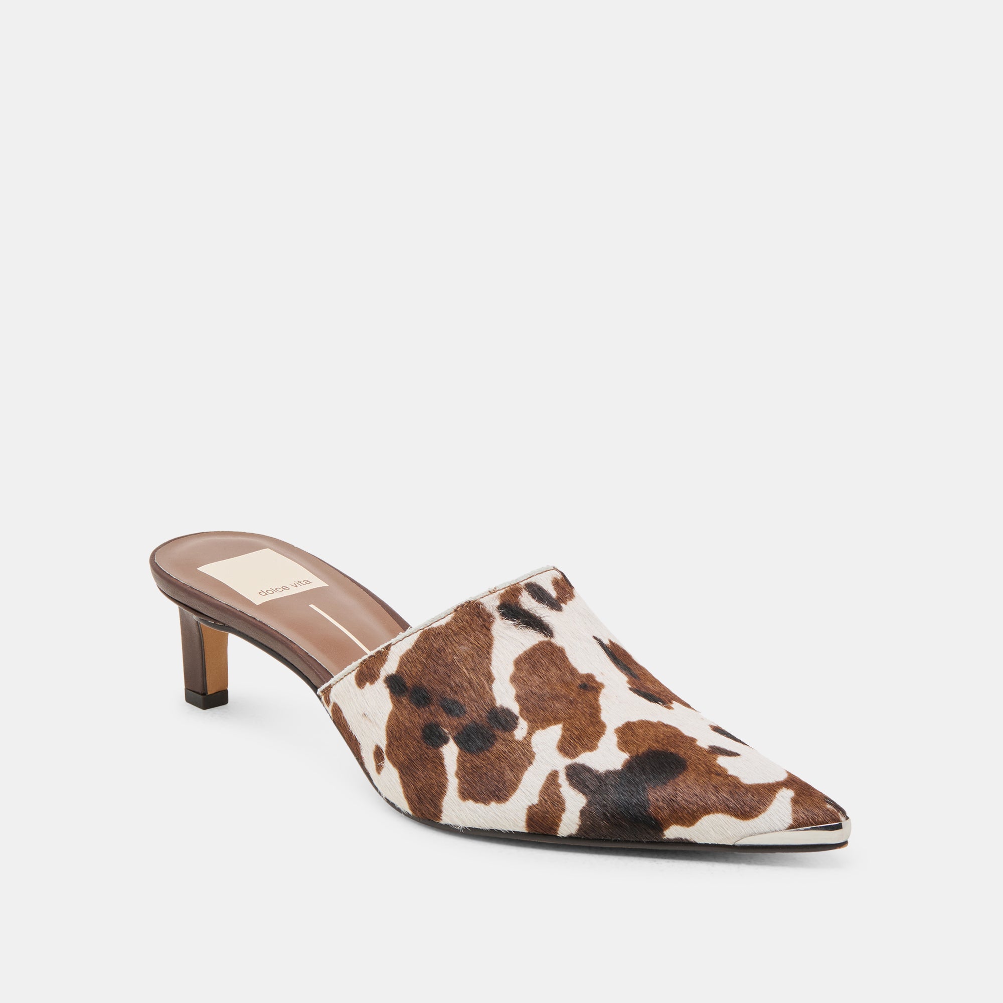 LEXY HEELS Women's Calf Hair Pumps - Cocoa Taurus Color, Stylish High Heels for Office, Party & Evening Wear