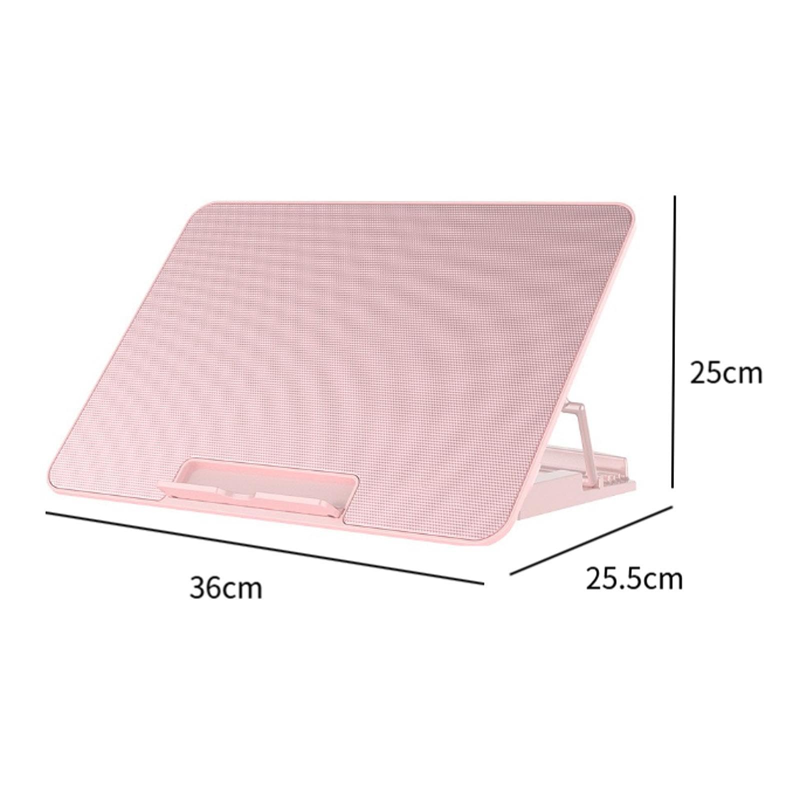 Dickly Laptop Cooling Pad with 6 Adjustable Heights & Dual USB Ports - Adjustable Fan Speed Pink Laptop Stand for Home Office & Gaming Use
