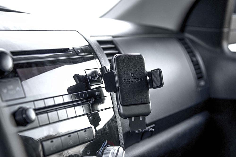 Course Motorsports DirectFit Automatic Gripping Wireless Charger & Phone Holder for Toyota Tundra (2007-2013) - Black Car Mount for Safe Driving & Hands-Free Charging