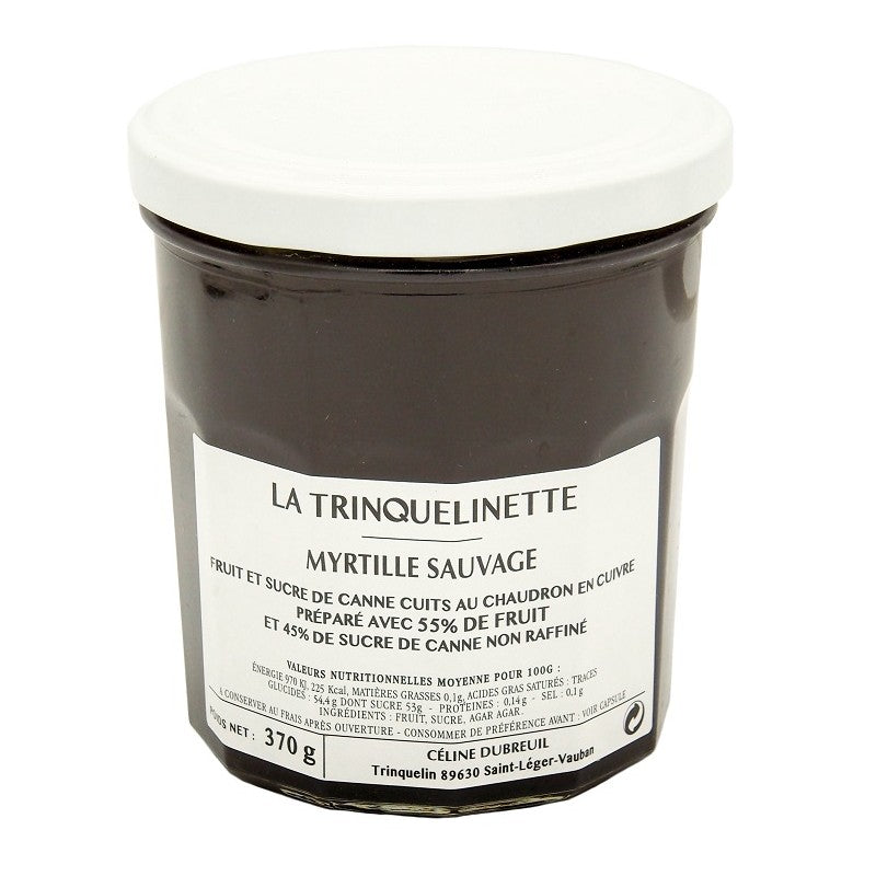 Organic Wild Blueberry Jam by La Trinquelinette - Artisan French Fruit Spread, No Preservatives - Perfect for Toast, Yogurt & Dessert Toppings
