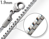 1.9mm Stainless Steel Box Chain Necklace for Men & Women - Durable & Hypoallergenic Jewelry for Everyday Wear, Gifts & Special Occasions