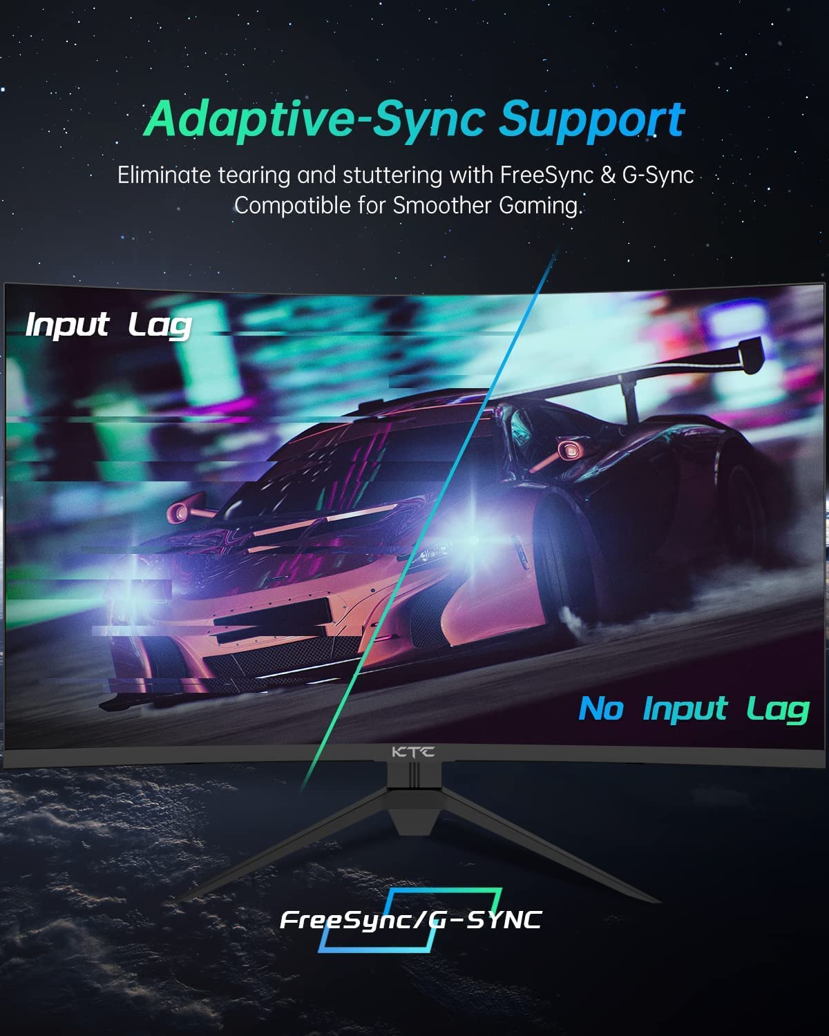 27 Inch Curved Gaming Monitor 1440P 2K 180Hz 1ms Response - FreeSync Premium & G-Sync Compatible - 1500R Ultrawide PC Monitor with DisplayPort/HDMI/USB - VESA Wall Mount - Perfect for Esports, FPS & Racing Games (H27S17)