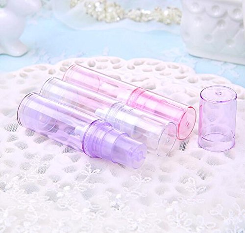 5ml Refillable Airless Vacuum Pump Bottle - Purple Plastic Cosmetic Container for Cream, Lotion & Makeup | Travel-Friendly Toiletries Solution for Skincare, Haircare & Beauty Products | Perfect for Home, Gym & Travel Use