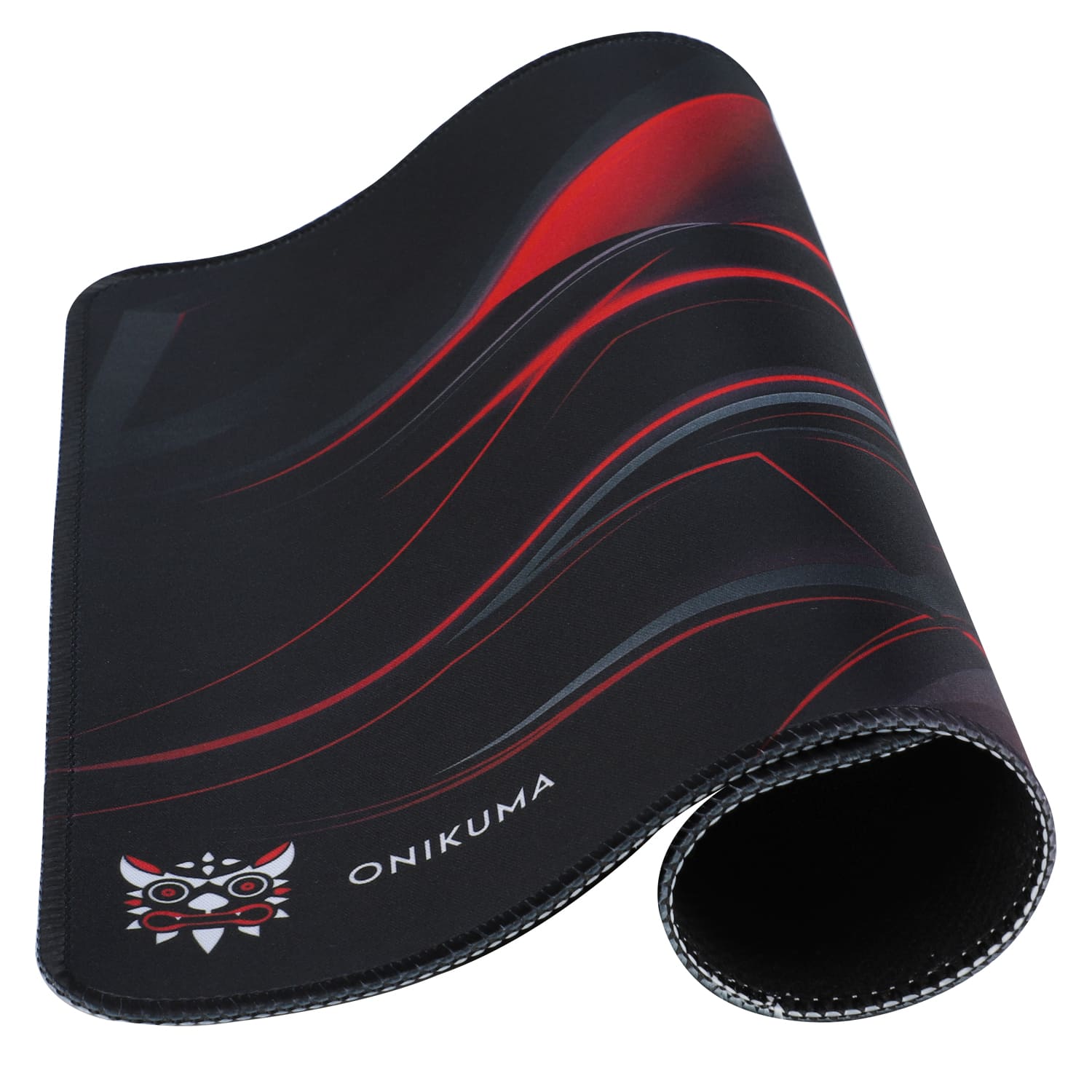 ONIKUMA G4 Large Gaming Mouse Pad 350x300x2mm - Black/Red Non-Slip Surface for PC, Laptop, Esports & Office Use