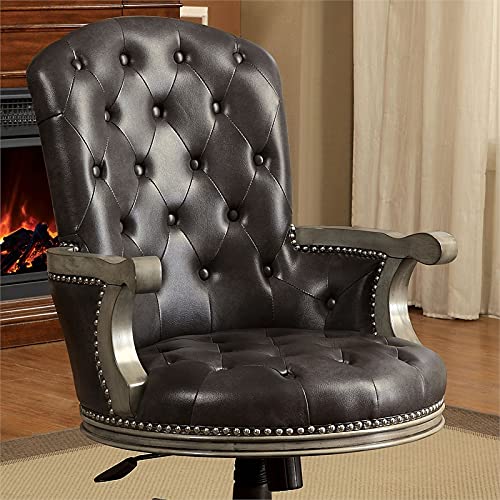 Bellamy Contemporary Adjustable Wood Gaming Chair in Gray - Ergonomic Office & Home Gaming Furniture for Comfort & Support