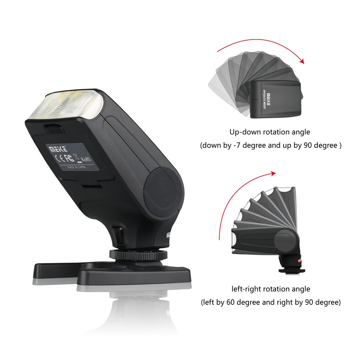 MEIKE MK-320N Mini TTL Speedlite Flash for Nikon DSLR & Mirrorless Cameras (D5500, D810, D800, D3300, D7000) - Perfect for Wedding, Portrait & Event Photography
