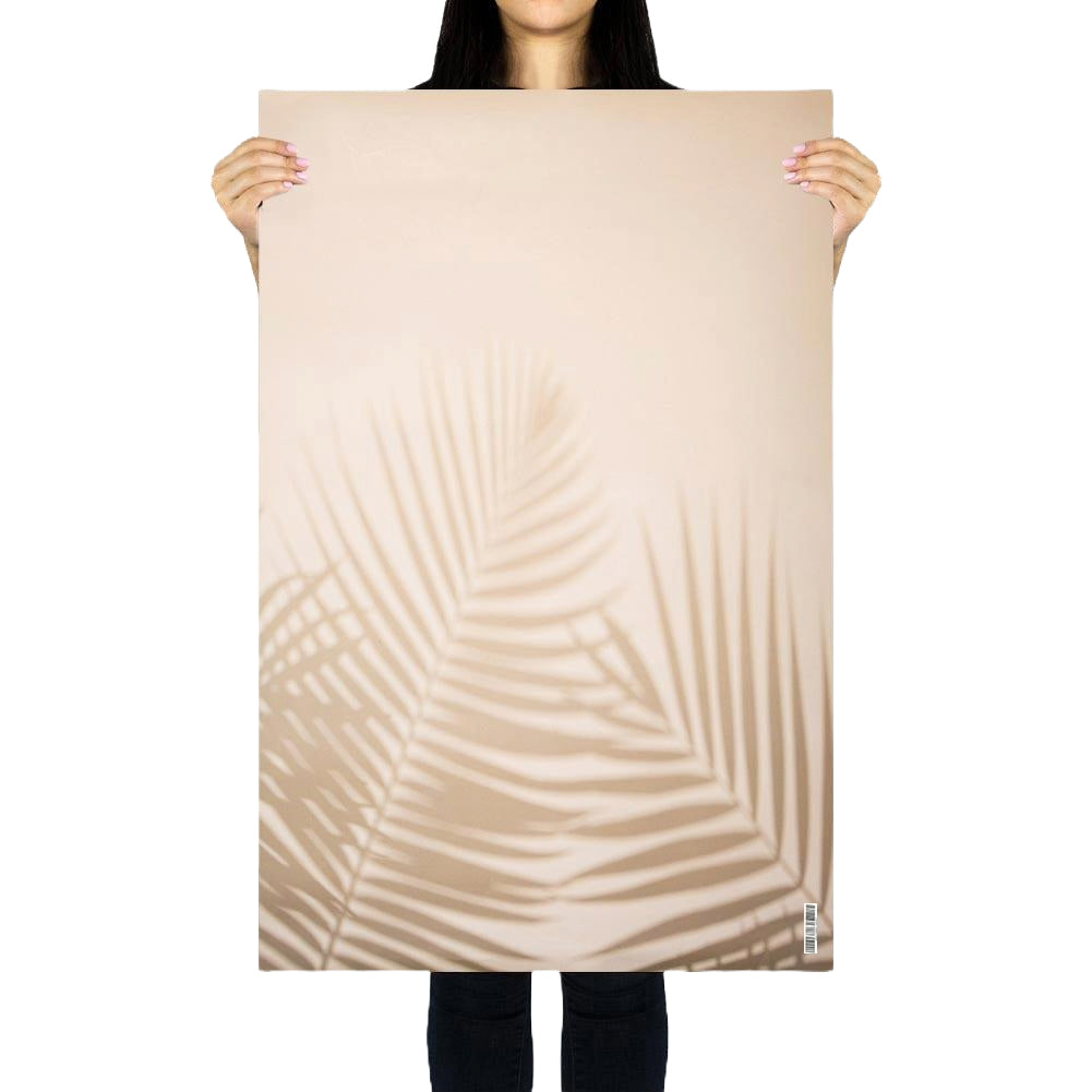Noosa Palm Leaf Shadow Flat Lay Backdrop - 56cm x 87cm Instagram Photo Background for Boho Home Decor, Tropical Party & Social Media Content Creation