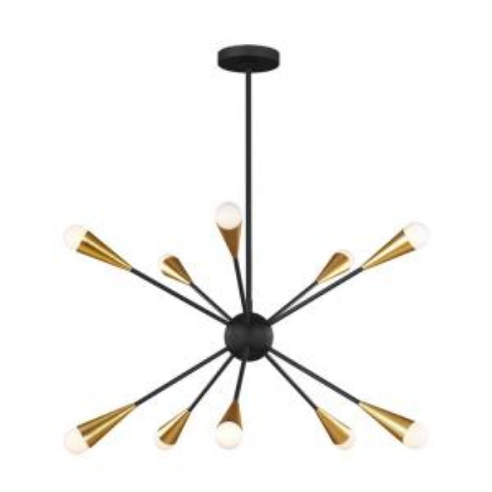 Burnham 12-Light Crystal Chandelier - Elegant Dining Room Lighting Fixture for Modern Home Decor | Perfect for Dining Rooms, Living Rooms & Entryways
