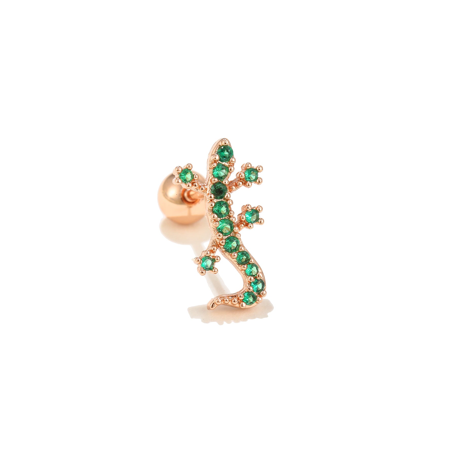 20G Lizard Conch Stud Animal Helix Piercings | EGD0285 - Unique Body Jewelry for Cartilage, Tragus & Helix Piercing - Perfect for Punk, Goth & Alternative Fashion Styles
