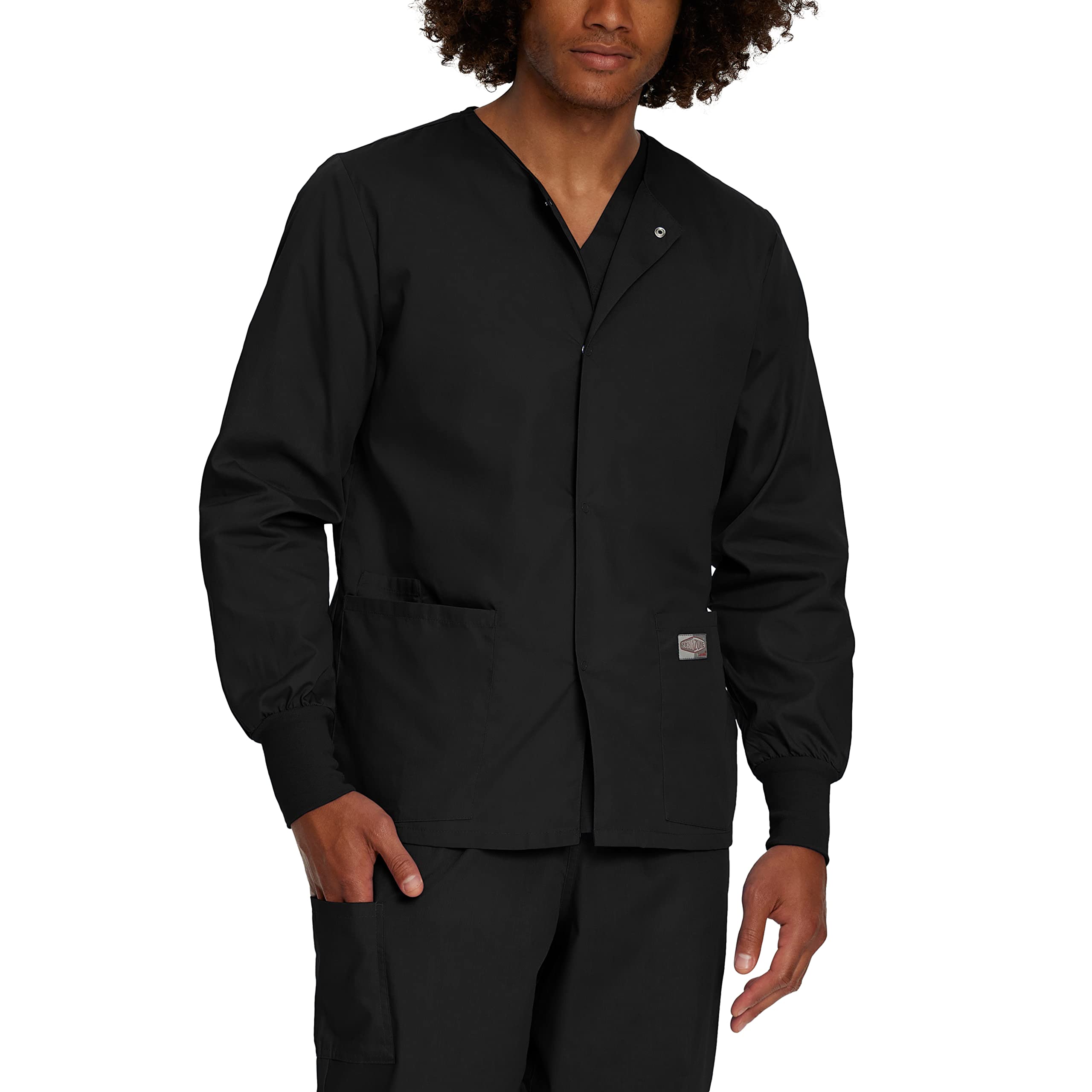 Landau Scrub Zone Unisex Relaxed Fit 2-Pocket Snap-Front Scrub Jacket 75231 - Comfortable Medical Uniform for Doctors & Nurses - Perfect for Hospitals, Clinics & Healthcare Professionals