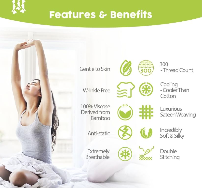 BAMPURE Queen Size Cooling Pillowcase Set of 2 - 100% Bamboo Viscose for Hot Sleepers - Breathable & Moisture Wicking - Envelope Closure - Ultra Soft (20x30 Inches, Ivory) | Perfect for Summer Nights, Hot Flashes & Night Sweats Relief