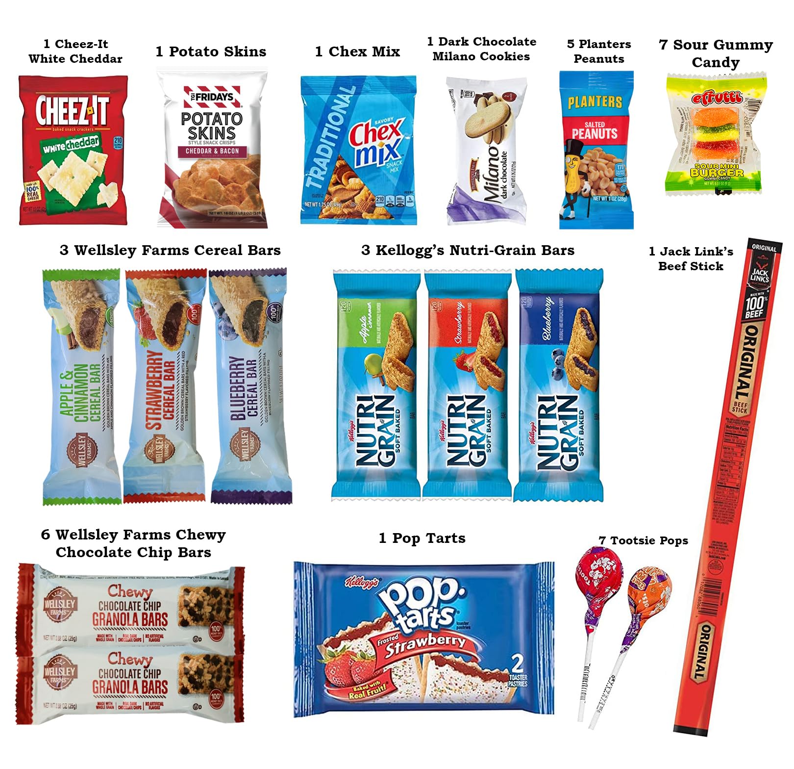 Foxy Fane 150 Count Ultimate Gift Snack Box - Variety Assortment of Chips, Cookies, Candy & Crackers | Bulk Snack Care Package for Parties, Office Treats & Gift Baskets | Deluxe Pack with 150 Delicious Snacks