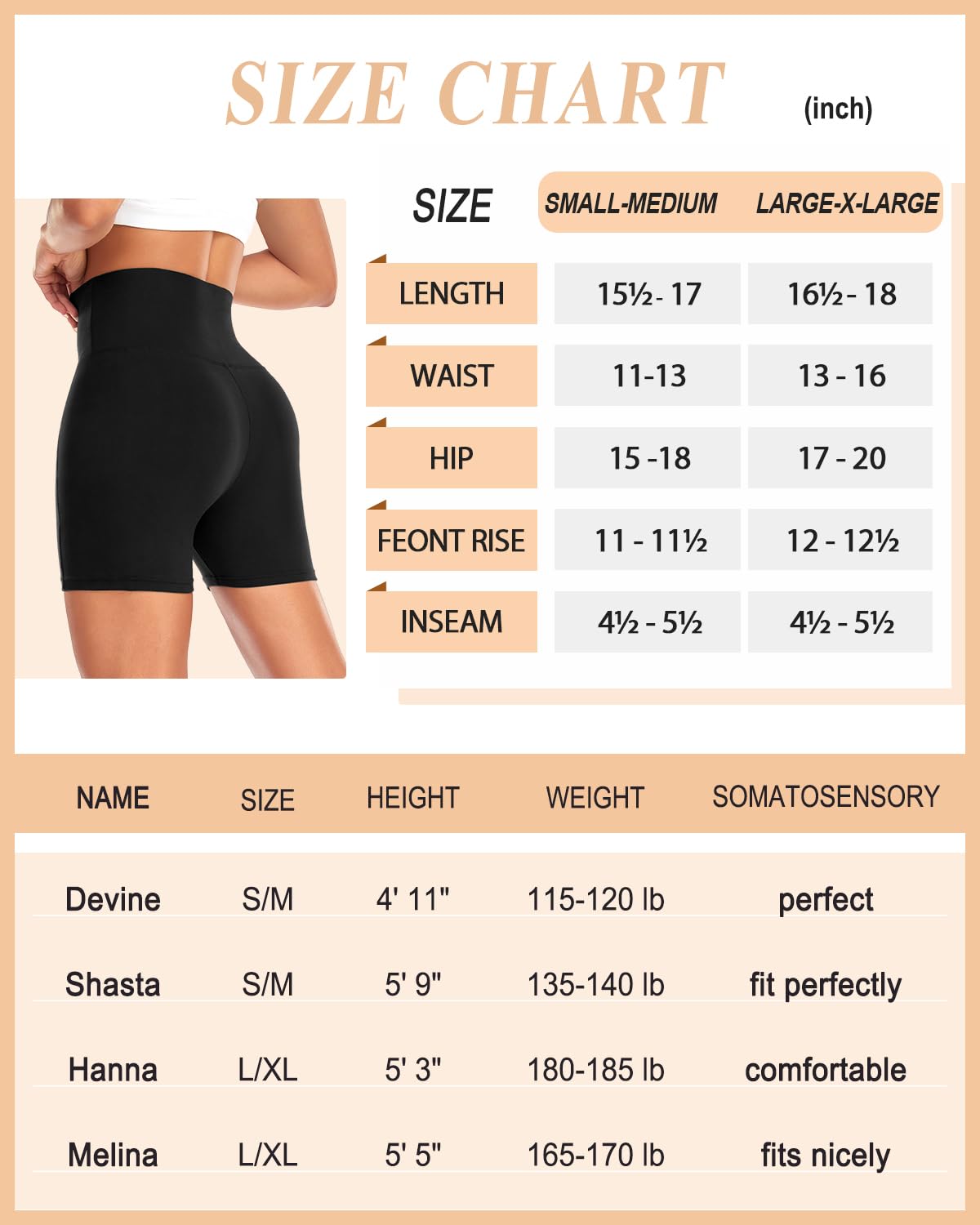 4 Pack Women's High Waisted Biker Shorts - 8