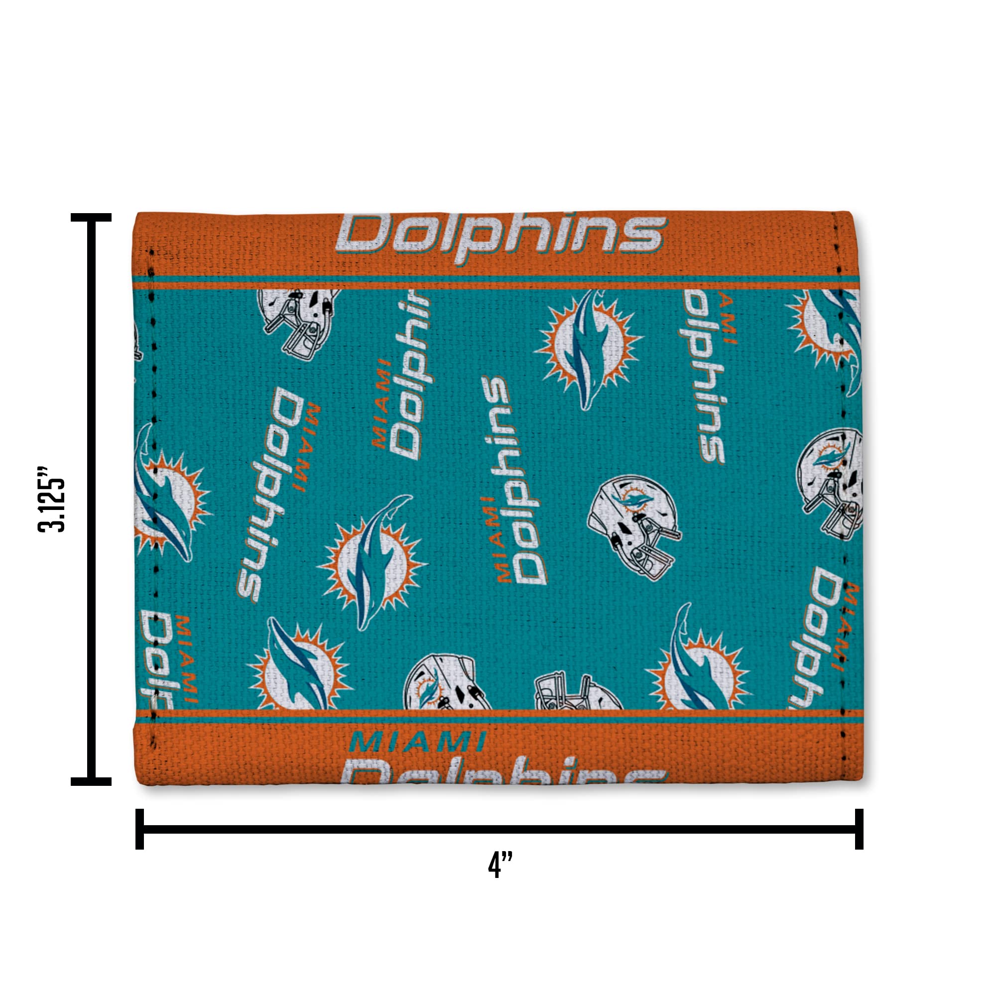 NFL Team Logo Canvas Trifold Wallet for Men - Durable & Stylish Sports Accessory - Perfect for Game Day, Travel, and Everyday Use