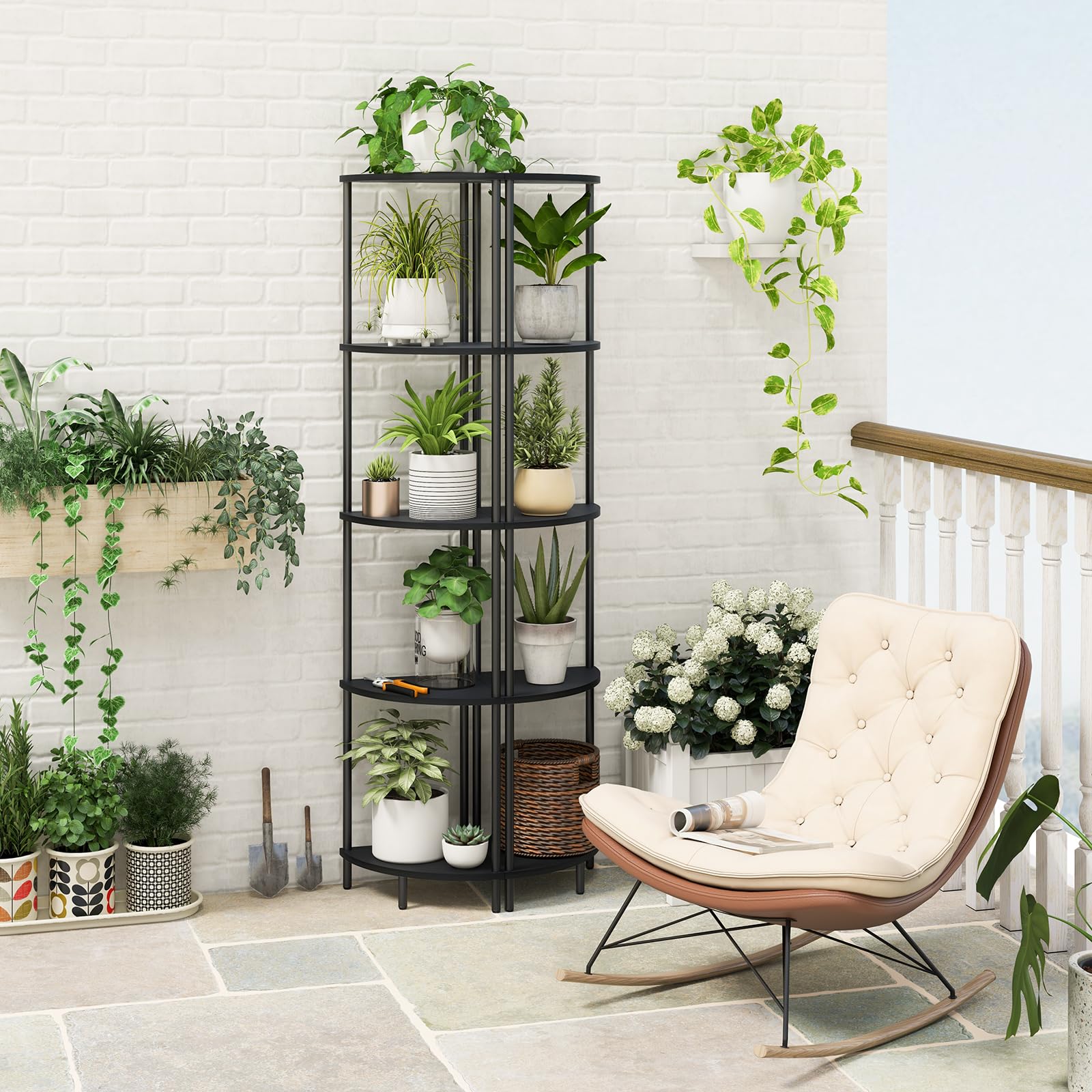 Yoobure 5-Tier Corner Bookshelf - 65