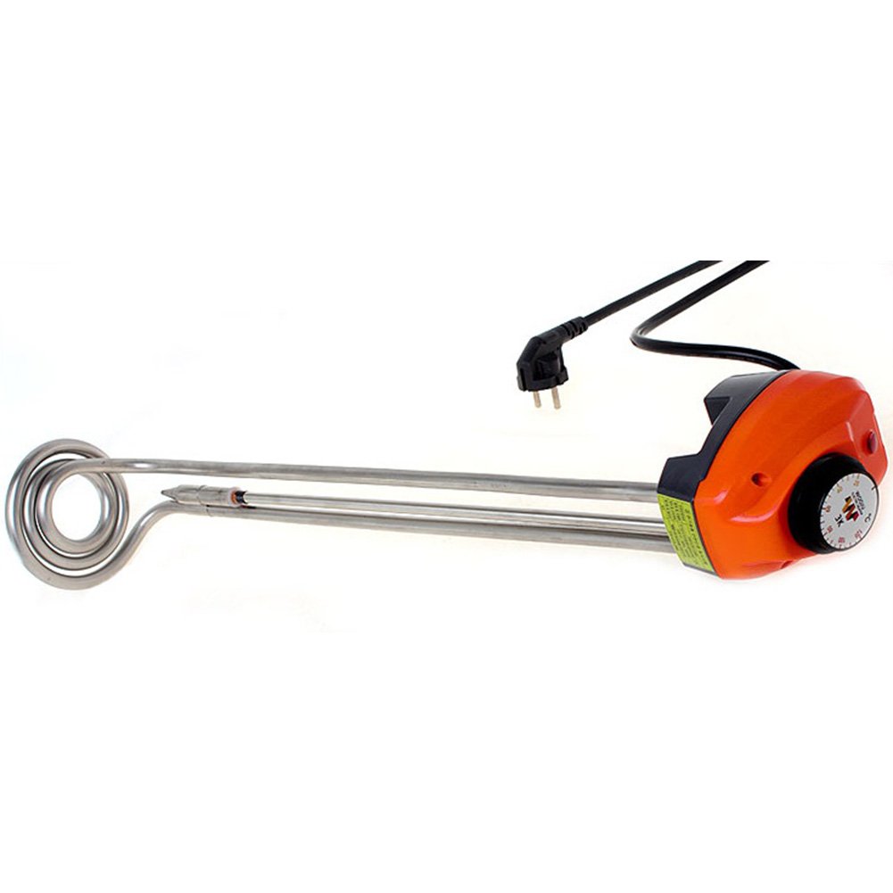 Wooju 3000W Portable Immersion Water Heater with Auto Temperature Control & Freeze Protection - 220V, 120°C/248°F - Ideal for Buckets, Tanks & Outdoor Use in Camping, Farming & Emergency Heating