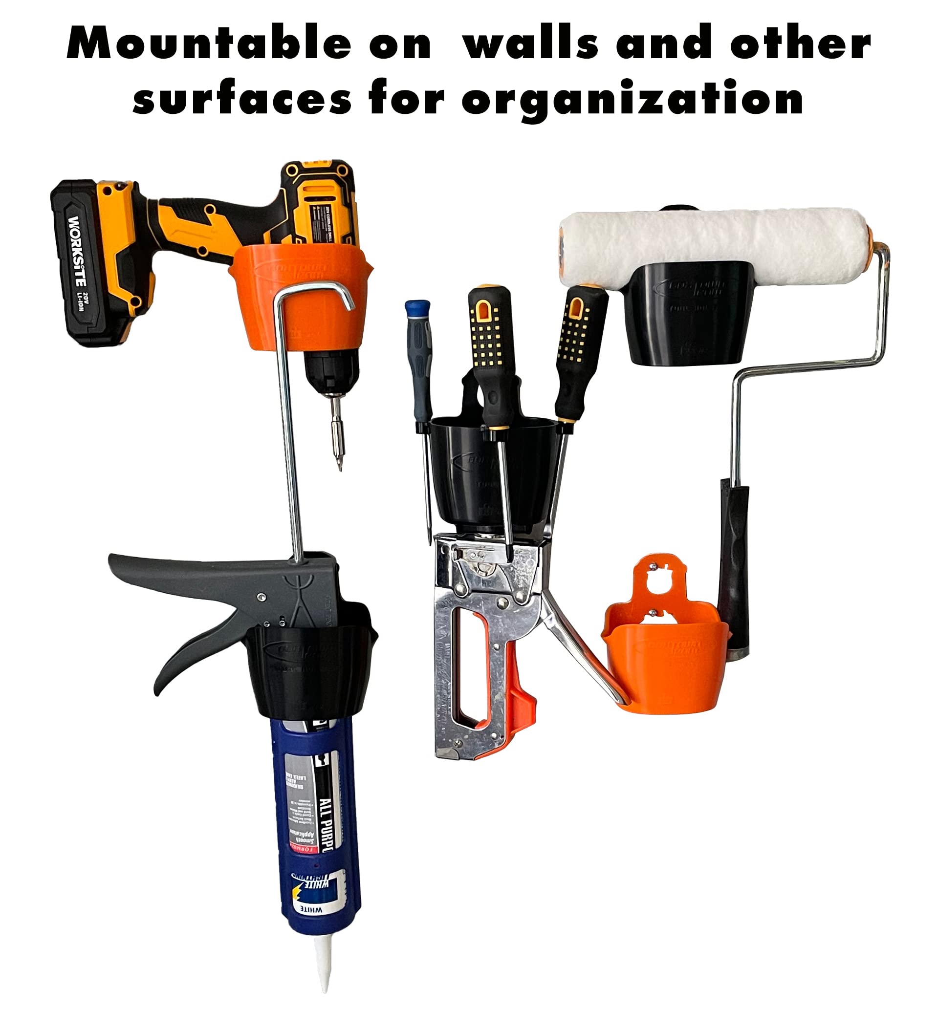 All-N-One Ladder Tool Holster - Heavy Duty Ladder Accessories for Electricians & Contractors | Secure Tool Holder for Hammers, Wrenches & More | Perfect for Roofing, Construction & Home Repairs
