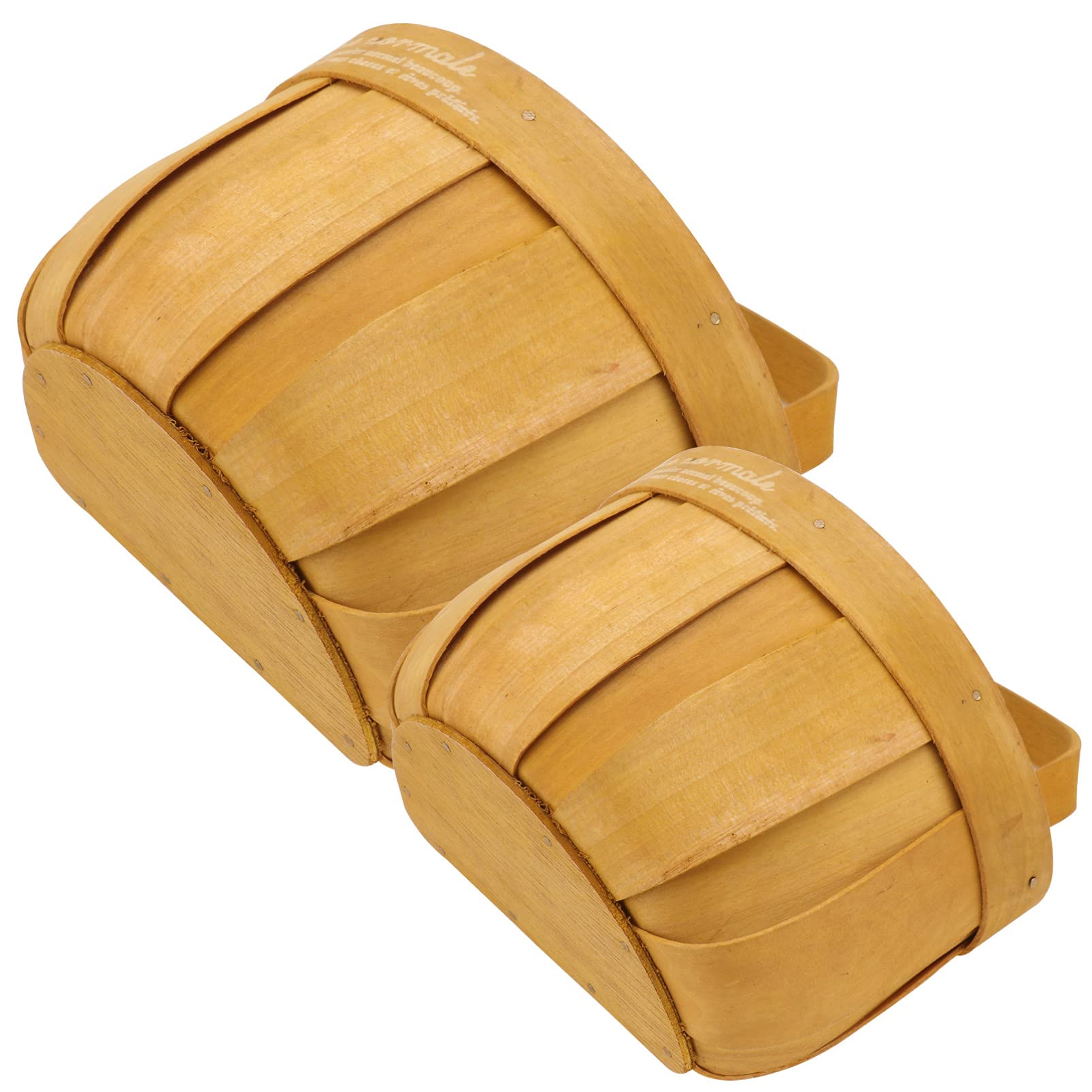 PRETYZOOM 2-Pack Wooden Wall Hanging Plant Baskets - Decorative Storage Containers for Indoor Plants, Flowers & Home Organization | Perfect for Living Room, Bedroom, Kitchen & Bathroom Decor