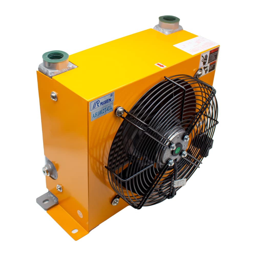 AF Series Hydraulic Aluminum Oil Cooler - 100L/MIN Air Cooled Oil Radiator with Plate-Fin Design, 110V AC (AH1012T-CA) | Ideal for Industrial Machinery, Construction Equipment & Hydraulic Systems Cooling