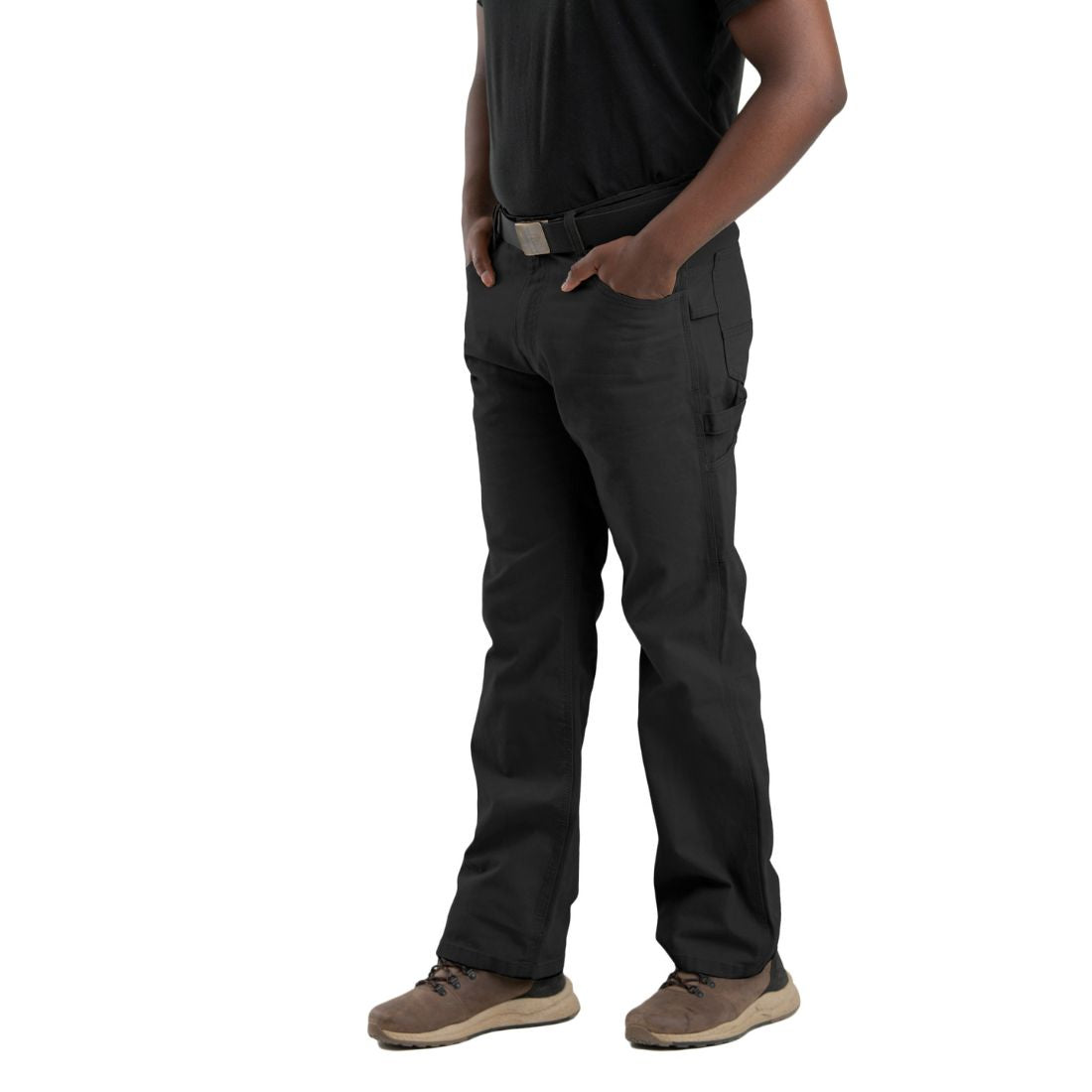 Berne Heartland Men's Washed Duck Relaxed Fit Cargo Work Pants P967 - Durable Black Workwear for Construction, Farming & Outdoor Jobs