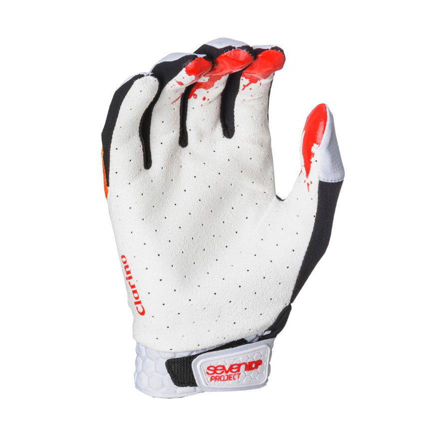 7iDP Limited Edition Project Gloves - Large Size, Splatter Design for Mountain Biking & Motorcycle Riding
