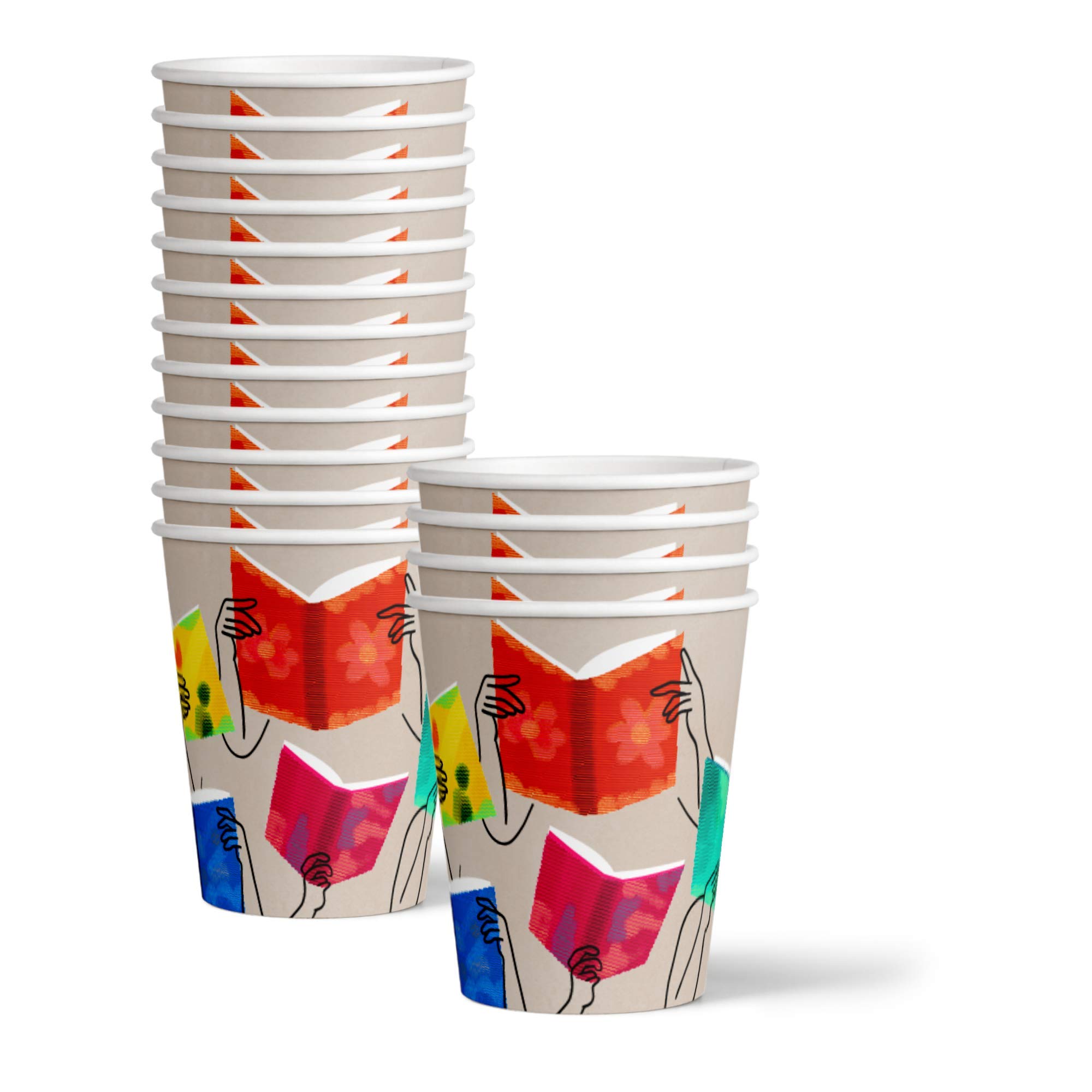 Book Club Birthday Party Supplies Set - 16-Piece Tableware Kit with Plates, Napkins & Cups for Themed Celebrations & Book Lovers' Gatherings