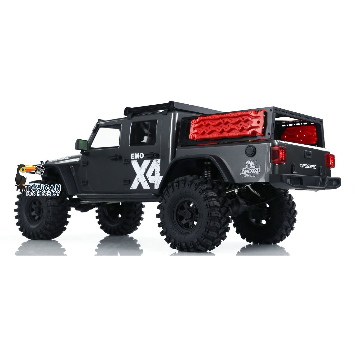 CrossRC 1/8 Scale EMO X4 4WD Off-Road RC Crawler Truck with LED Lights - US Stock | High Performance Radio Control Vehicle for Rock Crawling, Trail Adventures & Backyard Off-Roading