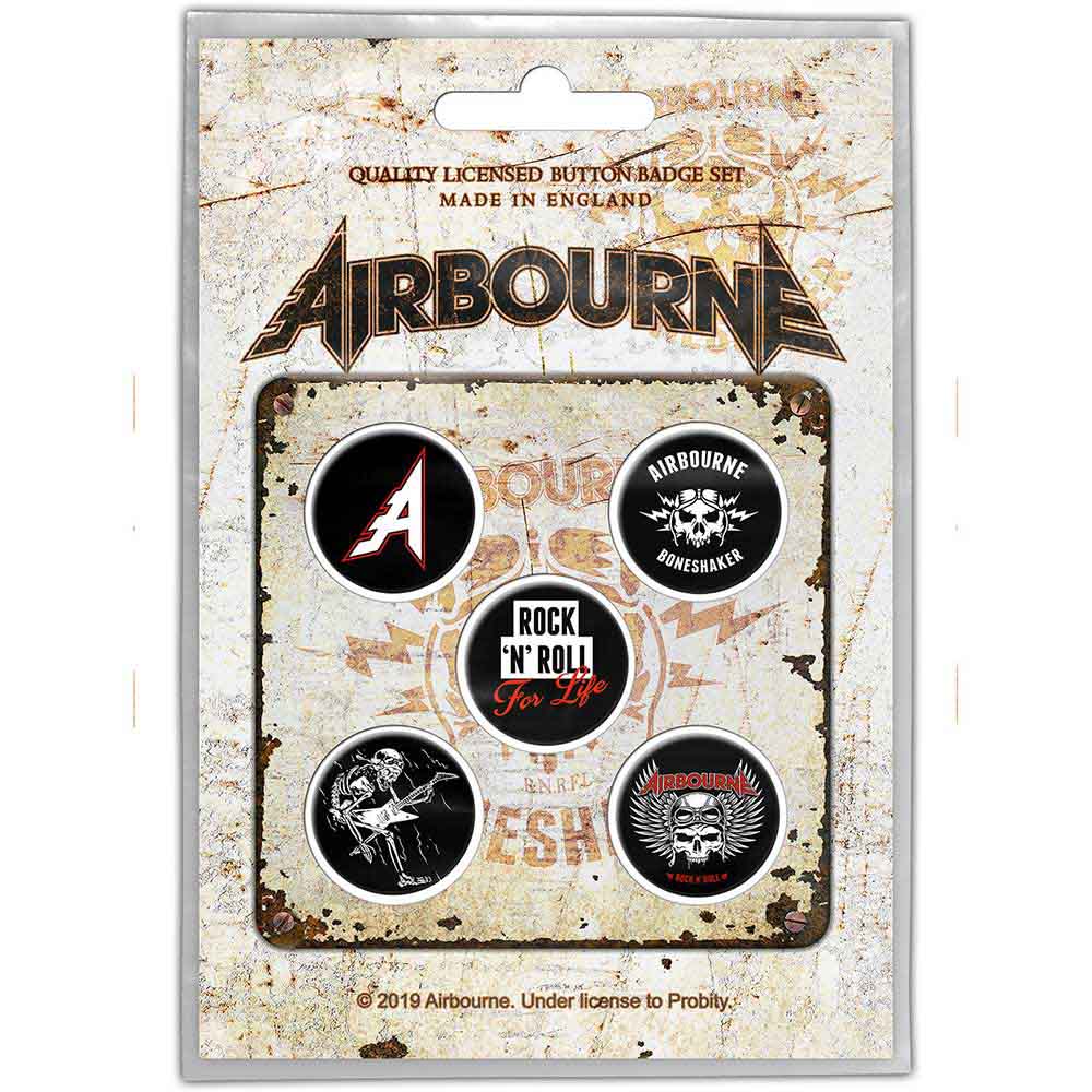 Airborne Plastic Pin Badge - Boneshaker Design | Collectible Enamel Pins for Jackets, Backpacks & Hats | Unique Accessories for Skaters & Bikers