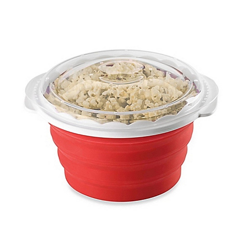 Cuisinart CTG-00-MPM Red Microwave Popcorn Maker - BPA-Free, Easy to Use & Clean - Perfect for Movie Nights, Snack Time & Family Gatherings