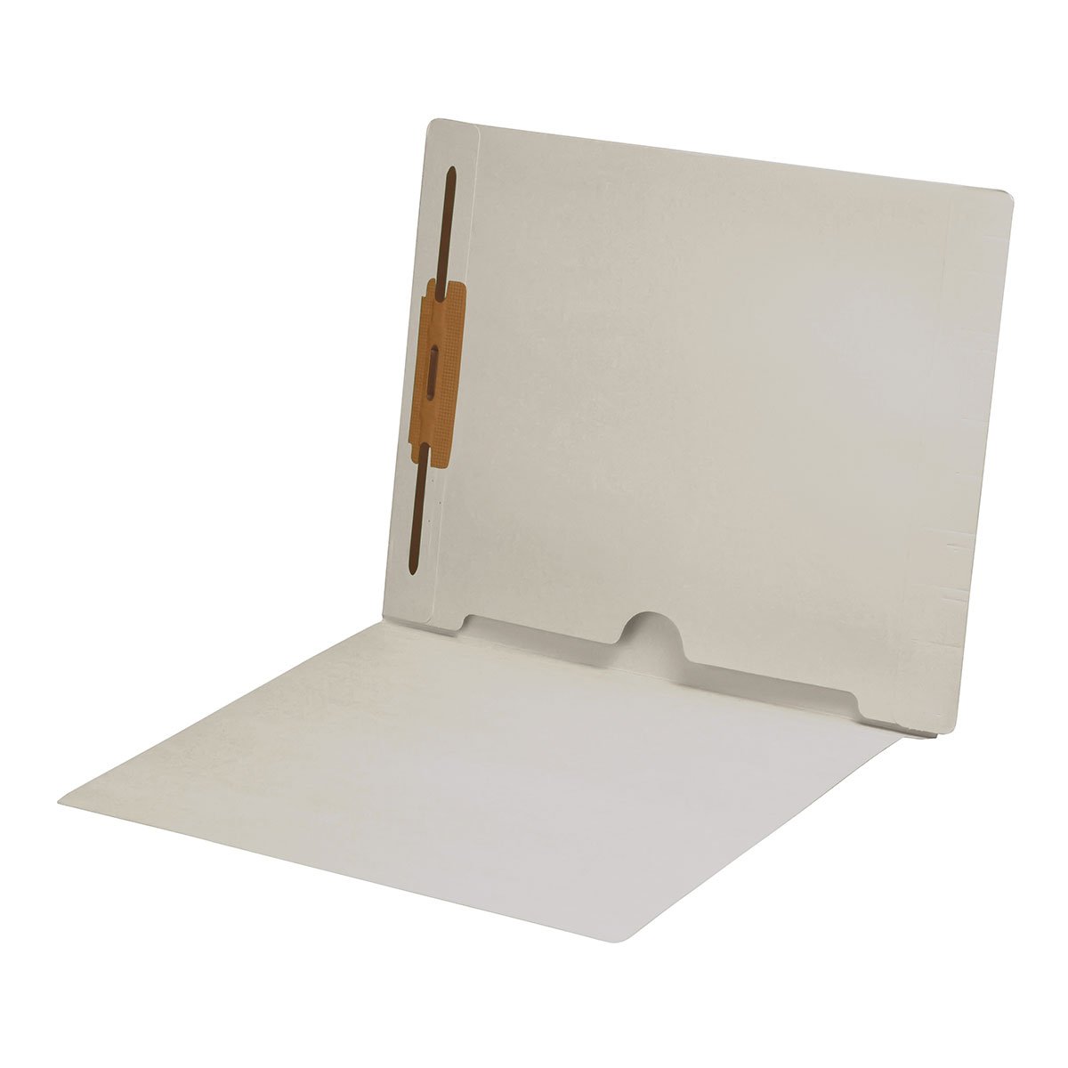 11-Pt White Letter Size Folders with Full Cut End Tab, Full Back Pocket & Fastener Pos #1 - Pack of 50 for Office, School & Document Organization