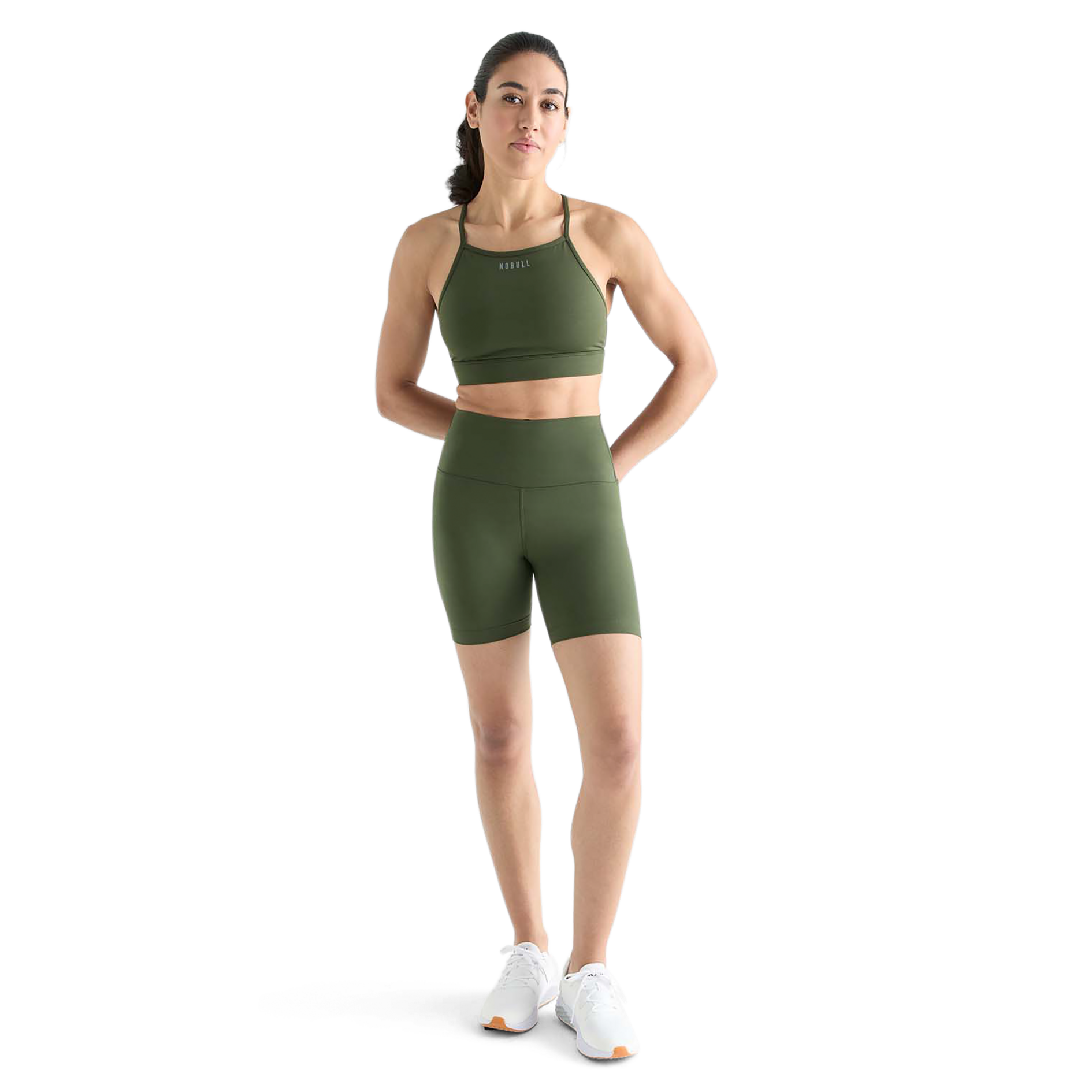 Women's High Waist Matte Shorts - 6 Inch Inseam, Comfortable & Stretchy Workout Shorts for Running, Yoga & Gym