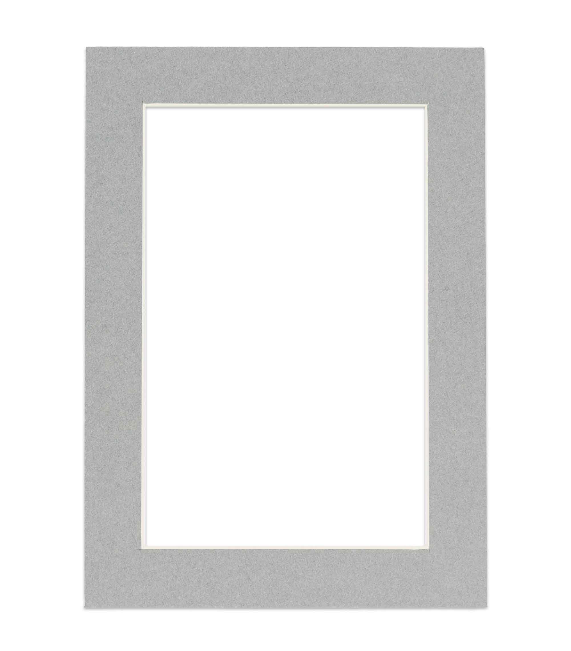 30x40 Acid-Free Mid Grey Precut Matboard with Bevel Cut for 27x36 Photos - Includes Backing Board & Crystal Clear Self-Seal Photo Mat Bag - 4-Ply Thickness for Picture Framing, Artwork Display & Home Decor