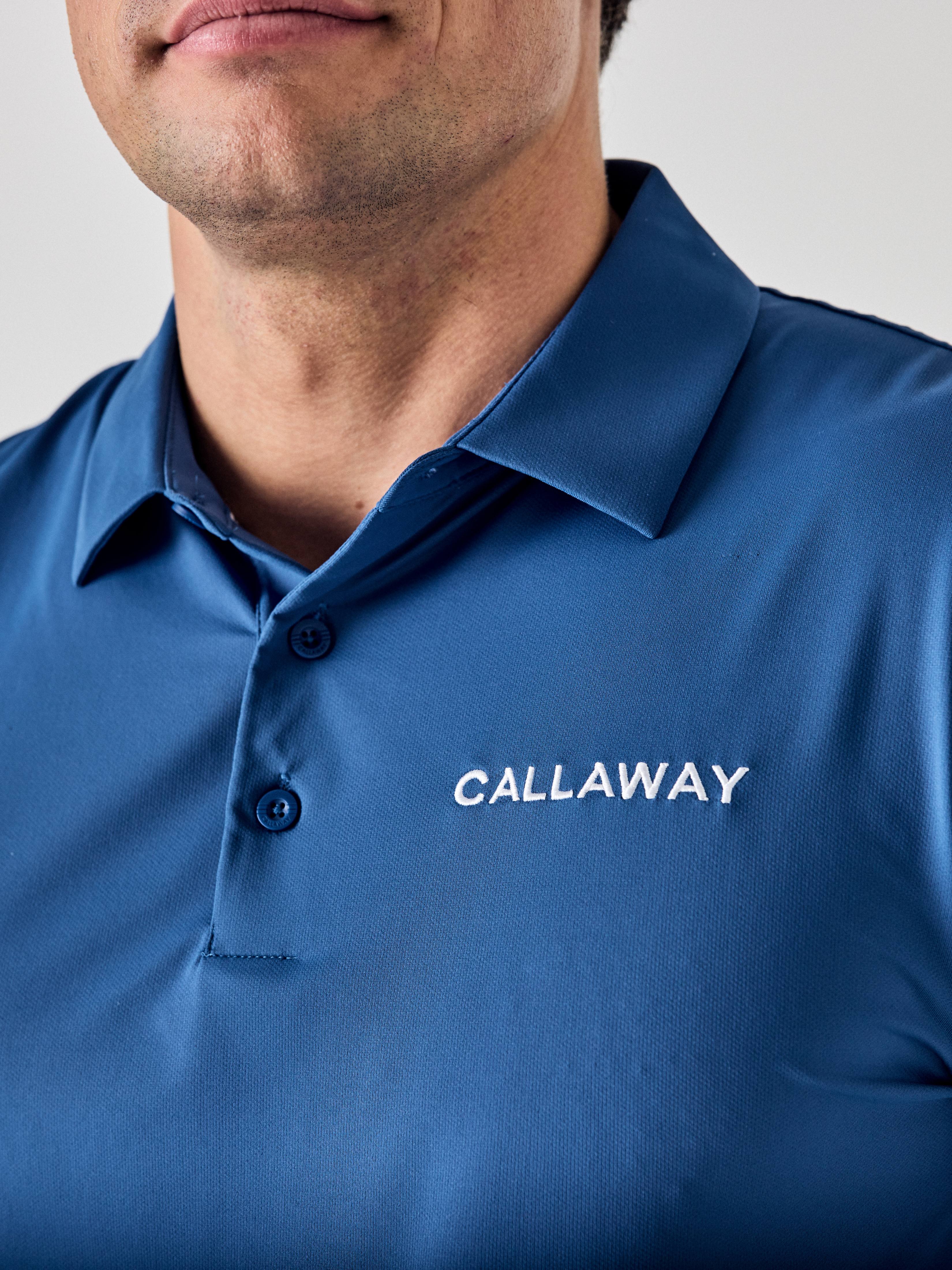 Callaway Legacy Collection Men's Triple Track Sleeve Block Golf Polo Shirt - Moisture Wicking Performance Tee for Golfers & Outdoor Activities