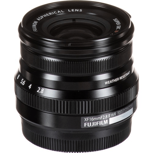 FUJIFILM XF 16mm f/2.8 R WR Prime Lens for Fuji X Series Cameras - Compact & Weather-Resistant Black Lens - Perfect for Street Photography & Travel