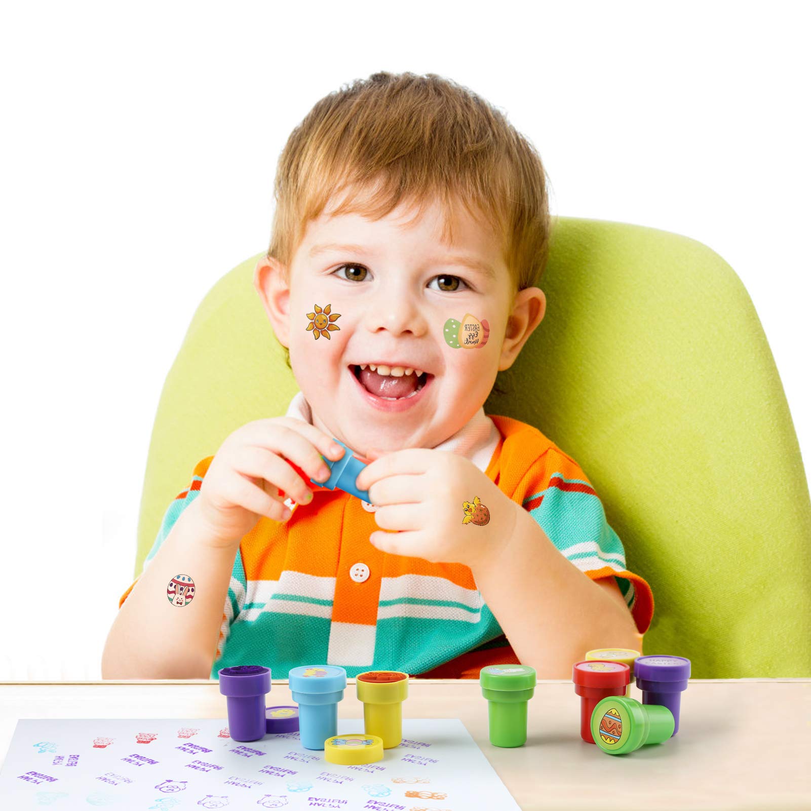 KESOTE Easter Stamps for Kids - 24pcs Assorted Easter Tattoos, Fun Party Favors, Egg Fillers & Basket Stuffers - Perfect for Easter Egg Hunts, Classroom Activities & Spring Celebrations